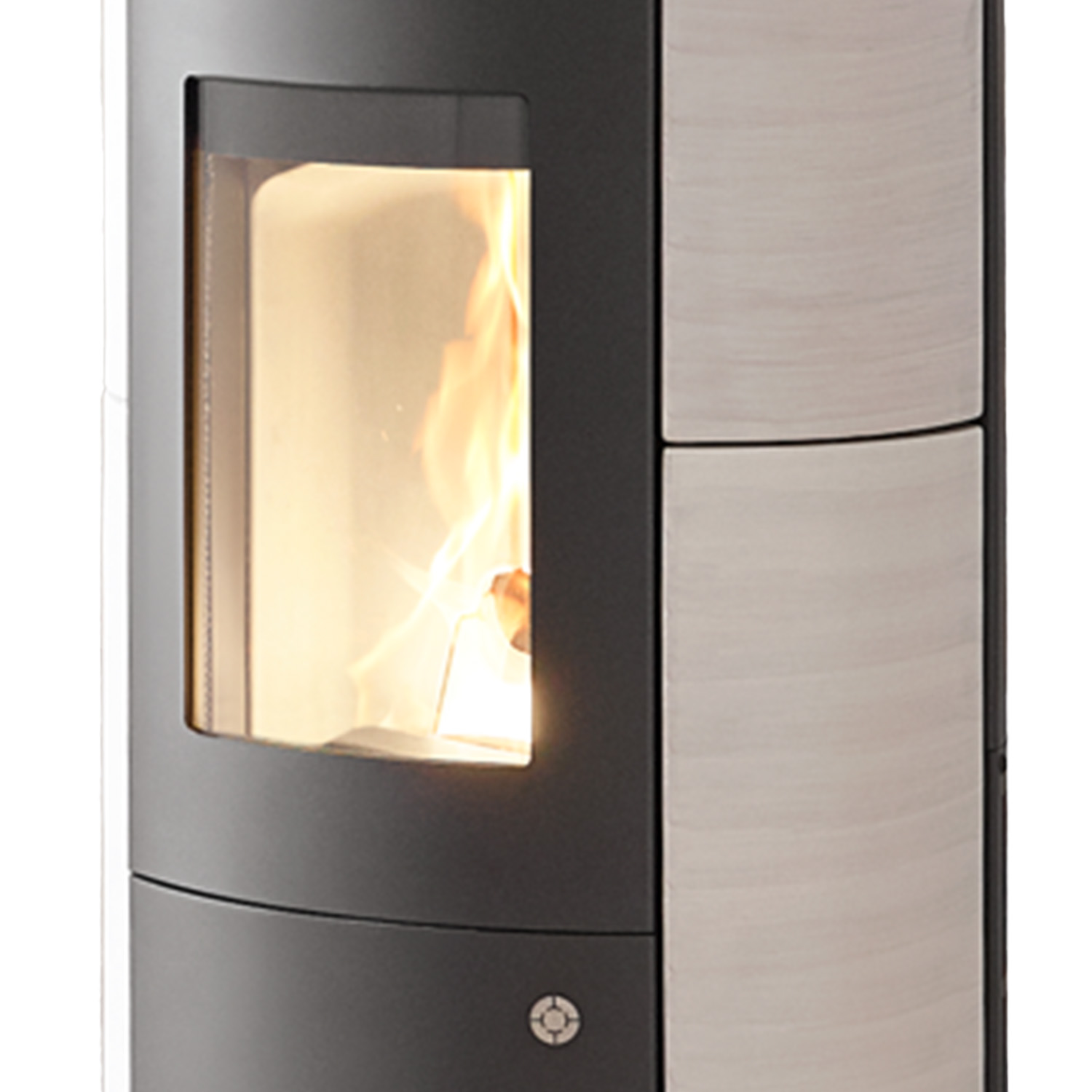 Olsberg Levana Aqua 3.0 Poêle à granulés bouilleur acier noir/céramique caffe freddo 8kW