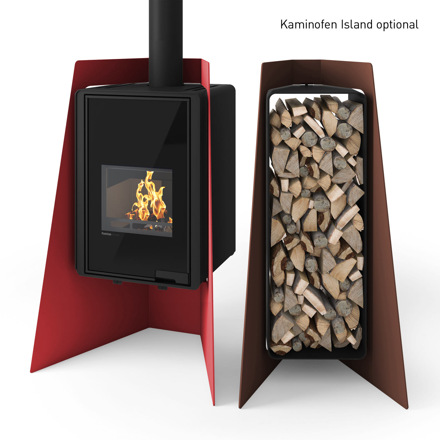 HS Flamingo Deluxe 3 Étagère en bois Marron