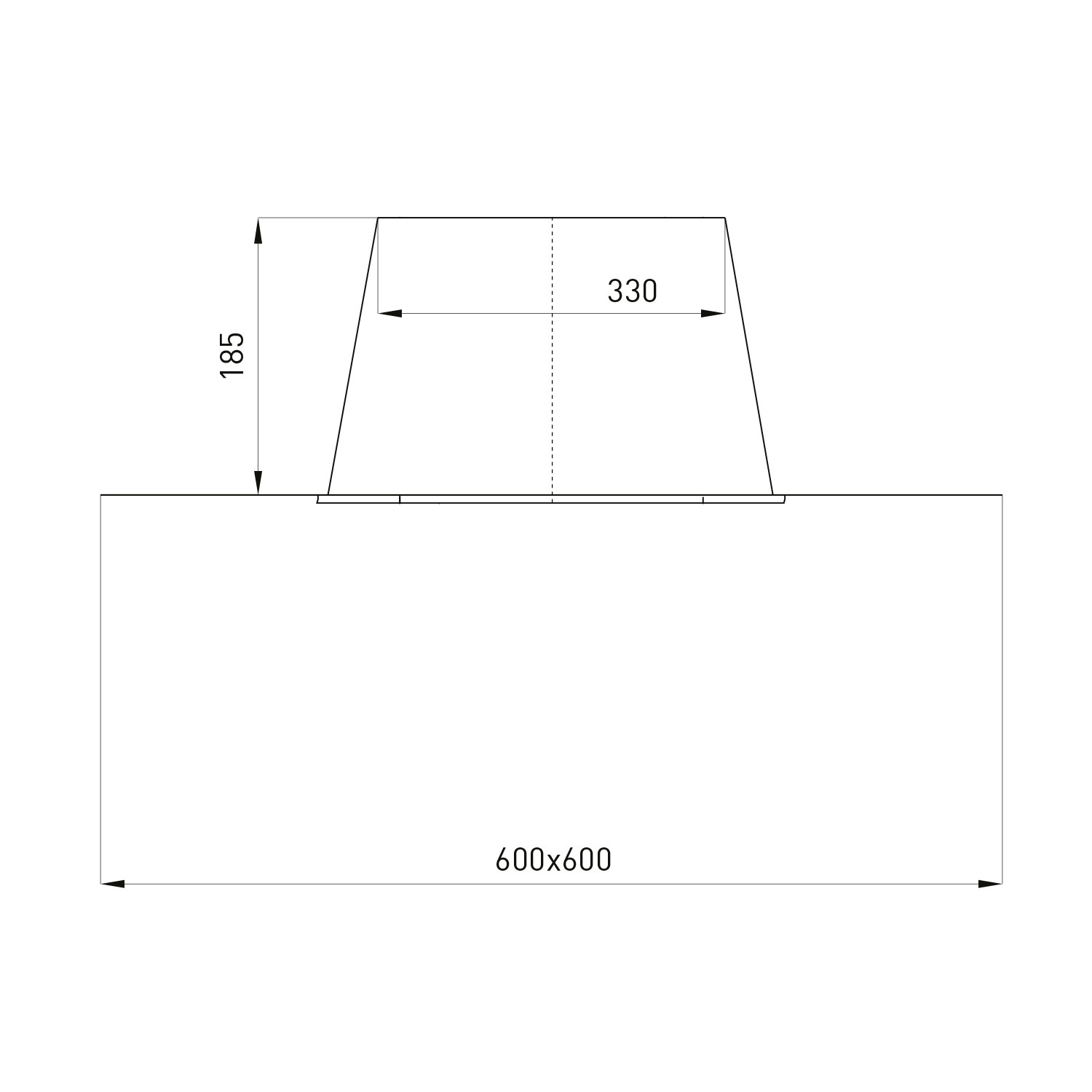 Traversée de toit Opsinox pour cheminée en acier inoxydable 250 mm DD 0°-10°