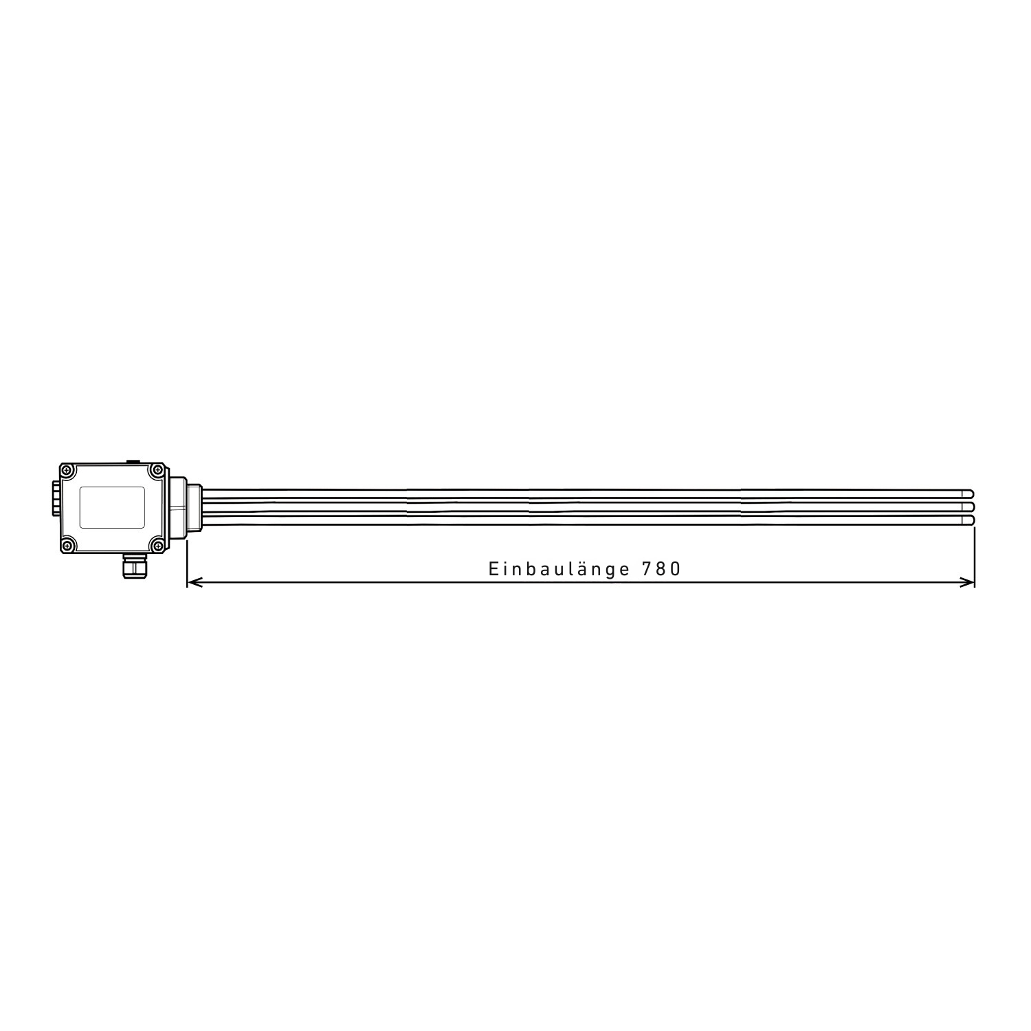 Résistance électrique à visser / Cartouche chauffante ESH 9.00 - 9 kW - 780 mm