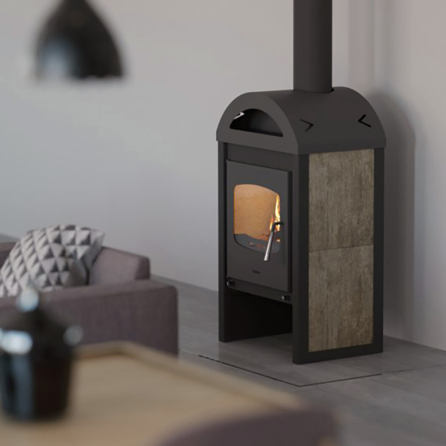 Poêle à bois HS Flamingo MELAND Chêne Blanc