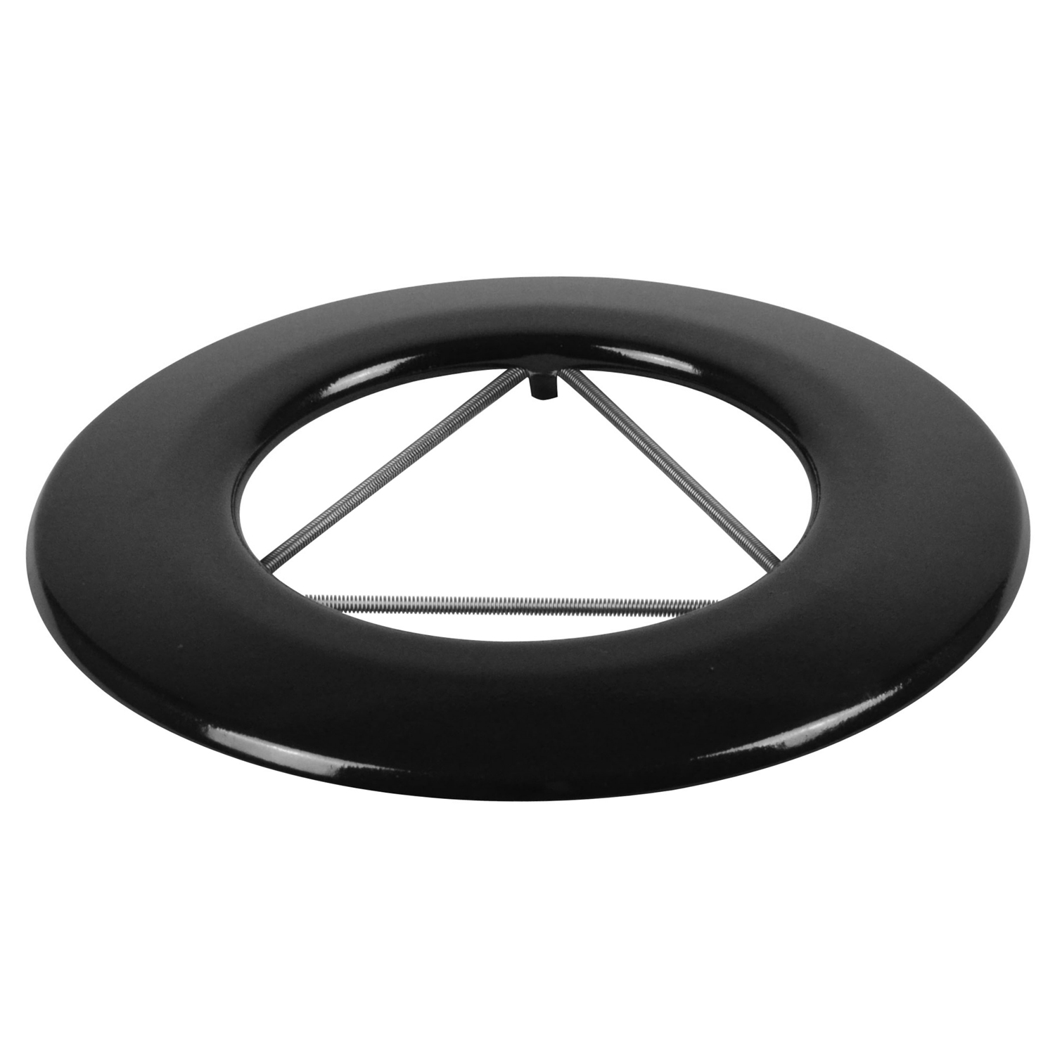 Raik conduit de fumée / tuyau de poêle émaillé 150 mm - Rosace murale avec ressort noir