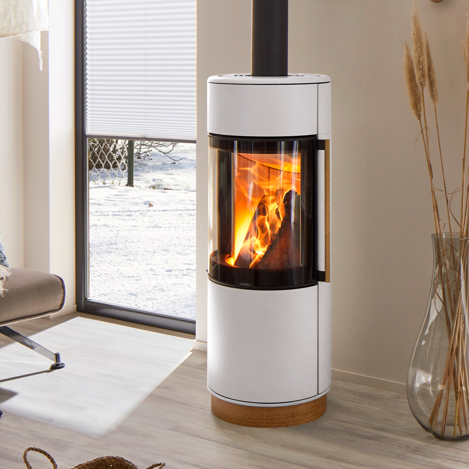 Spartherm Passo XS style RLU poêle à bois blanc
