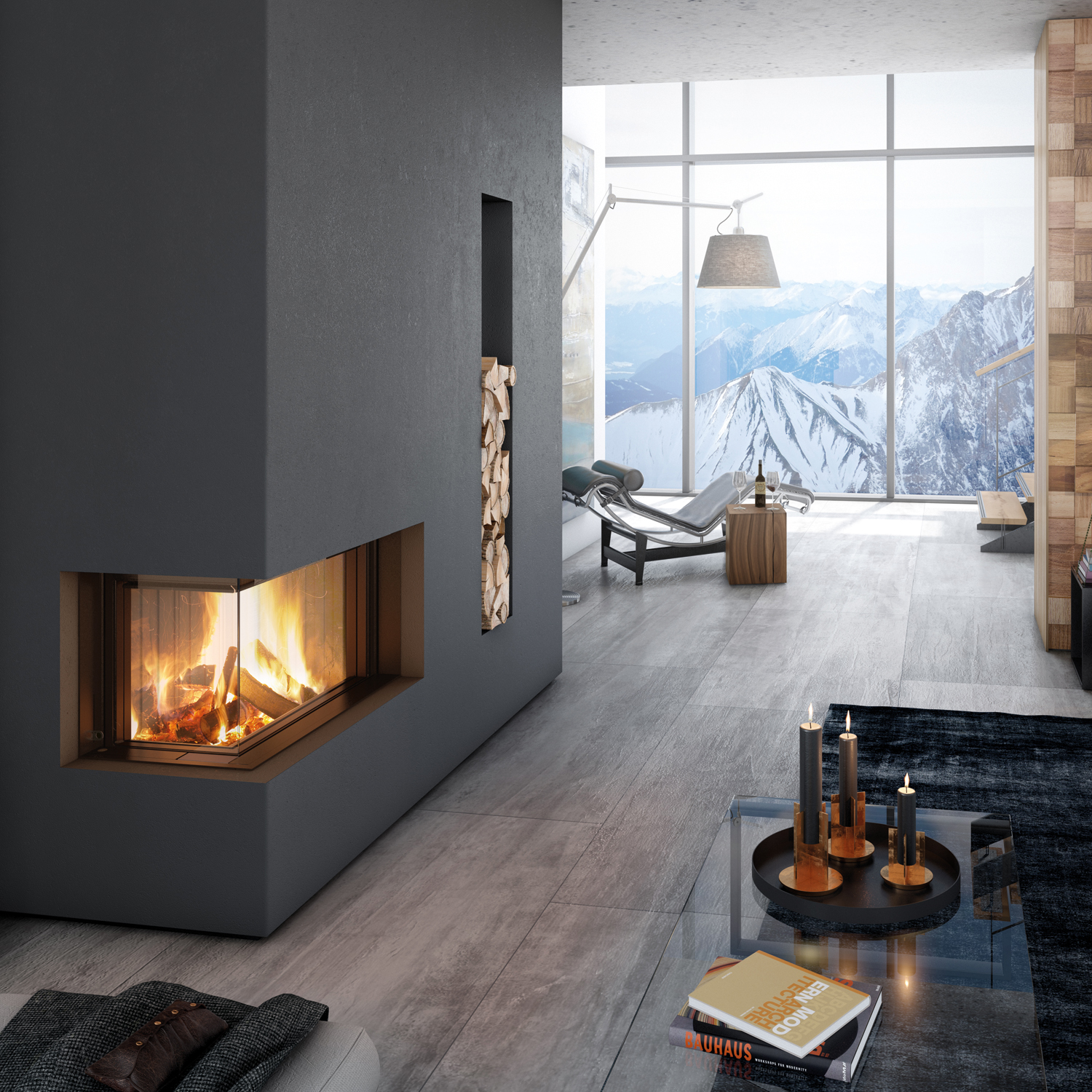 Spartherm Premium Varia-2L-80h Insert de cheminée d'angle RRA Ø 250 mm