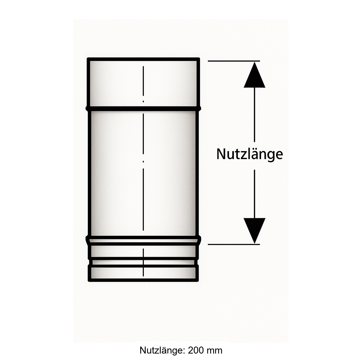 Schiedel PRIMA PLUS élément de tube 250mm Ø150 mm simple paroi mat