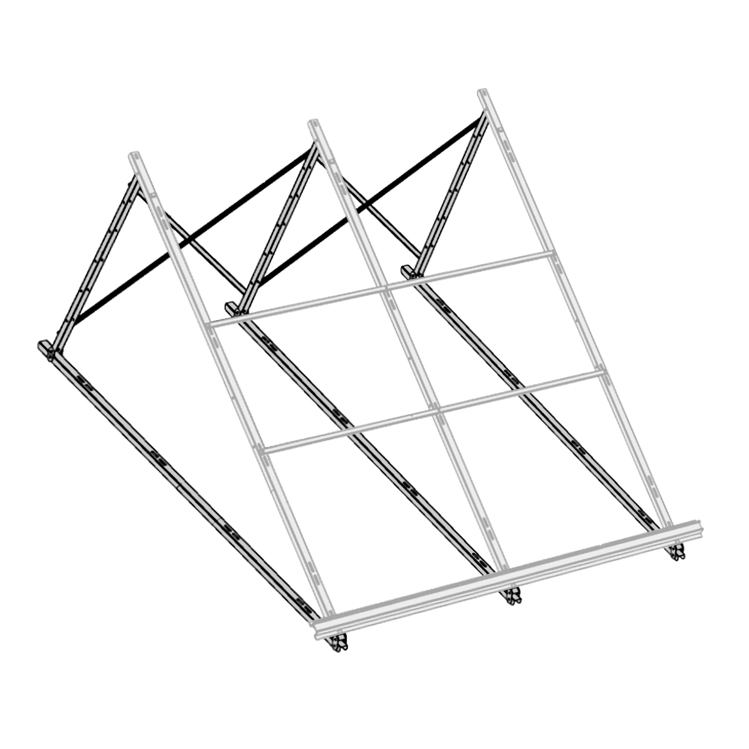 Support pour toit incliné / Structure pour toit incliné pour collecteur tubulaire 58/30