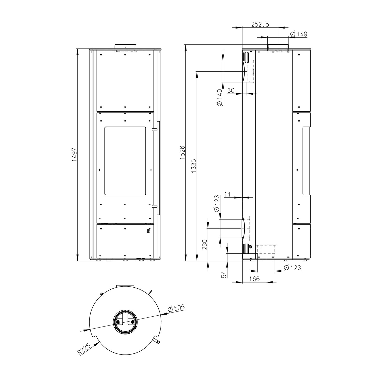 Olsberg Tenorio PowerSystem Compact Poêle à bois Acier Noir Olsberg Tenorio PowerSystem Compact Poêle à bois Acier Noir
