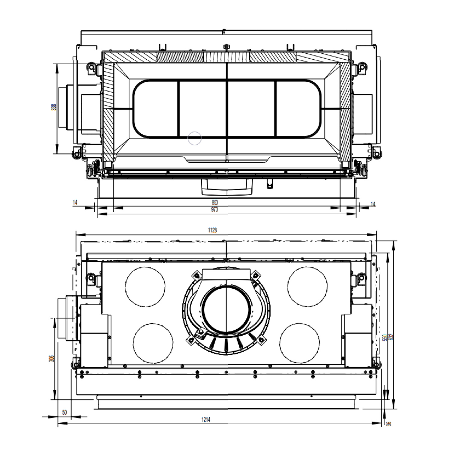 Austroflamm 97x45 S 2.0 insert de cheminée