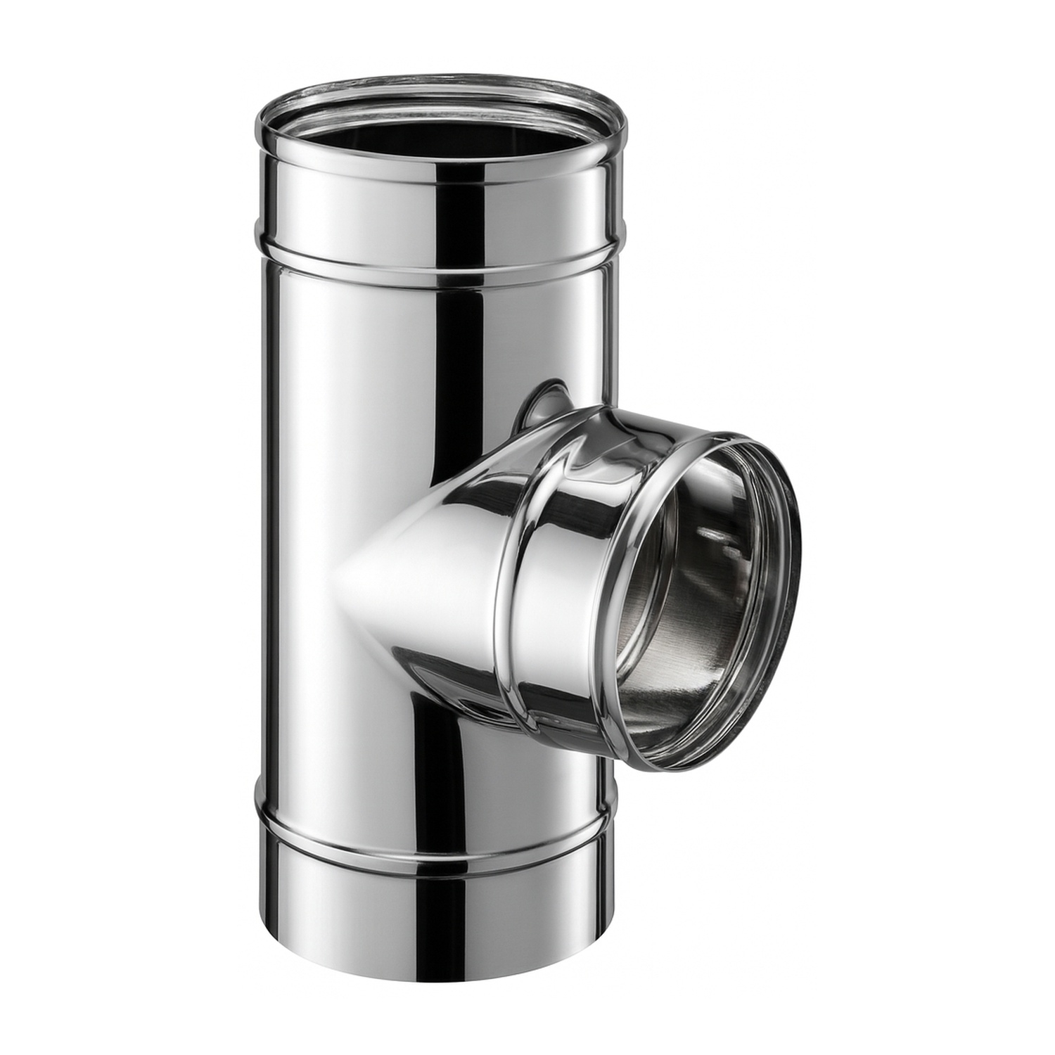 Schiedel ICS Raccord de tuyau de fumée 90° Ø200 double paroi brillant