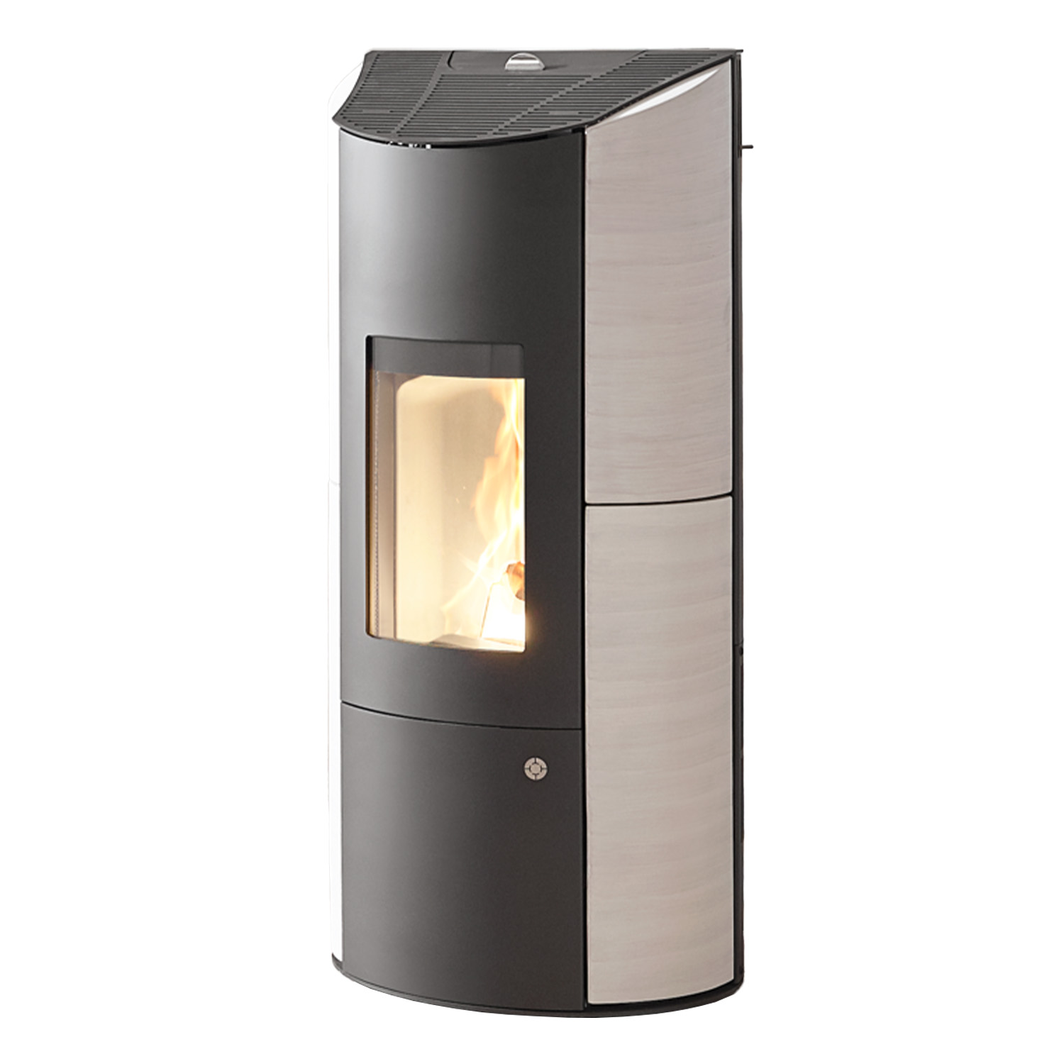 Olsberg Levana Aqua 3.0 Poêle à granulés bouilleur acier noir/céramique caffe freddo 8kW