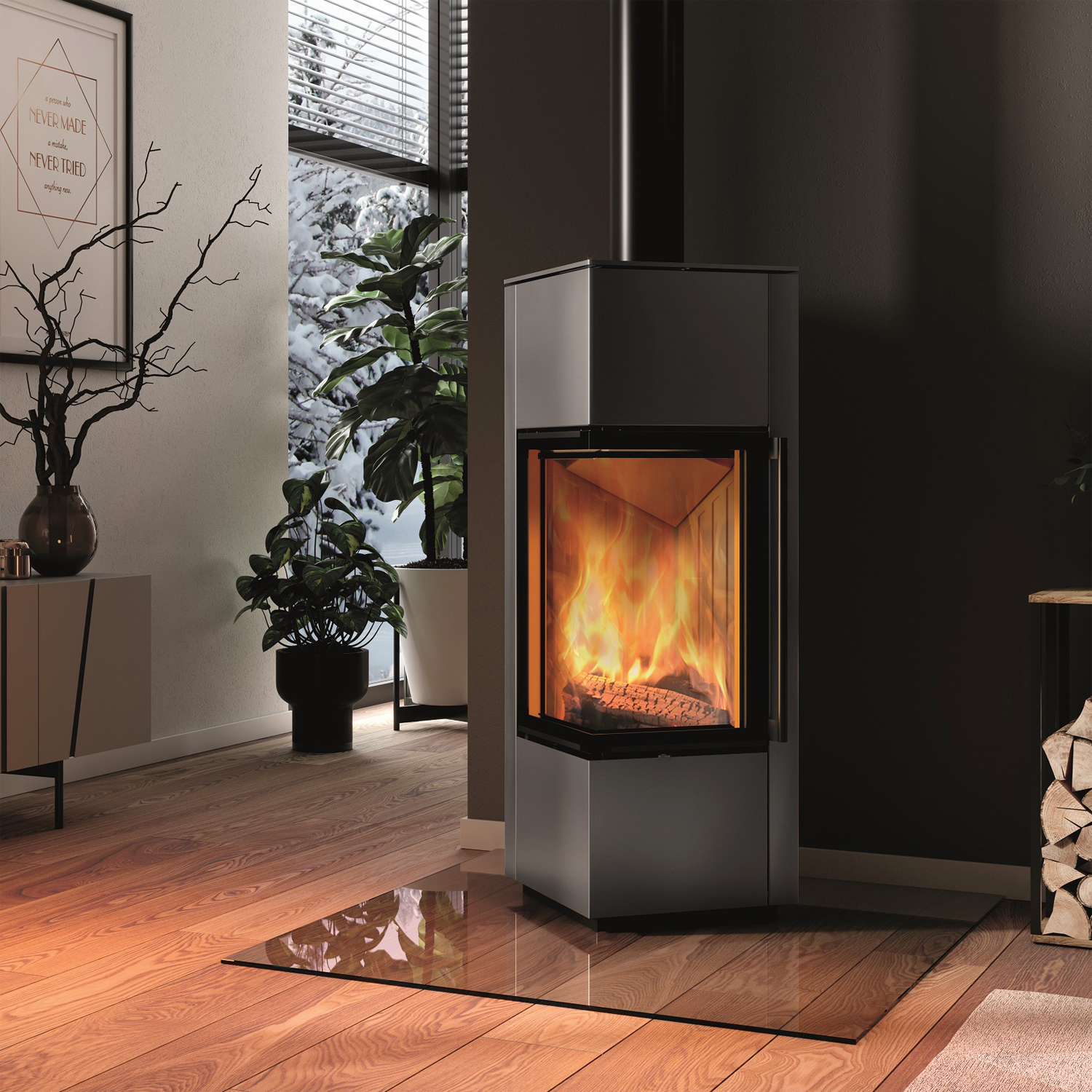 Spartherm Piko S RLU Poêle à bois Titane