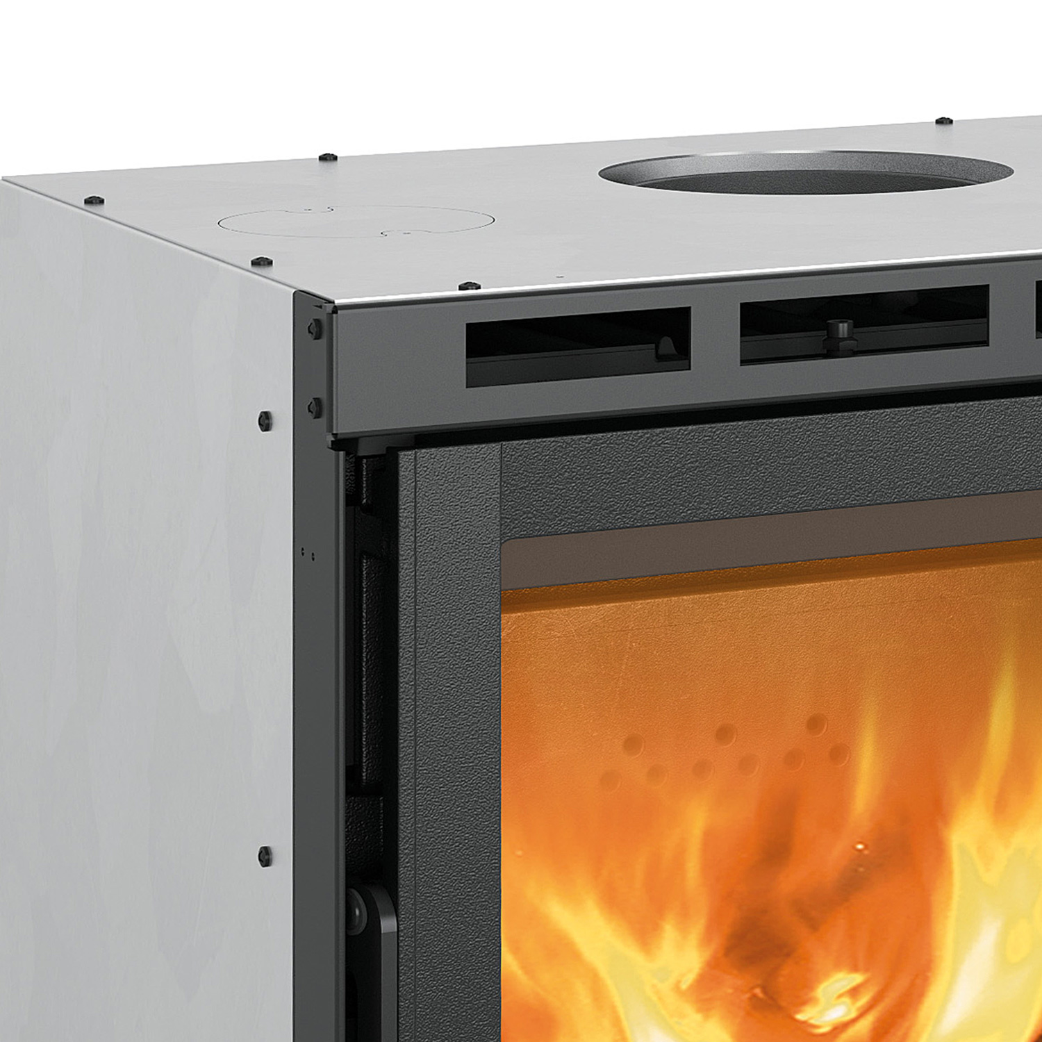 La Nordica Inserto 70.165 Ventilato insert de cheminée à bois acier noir