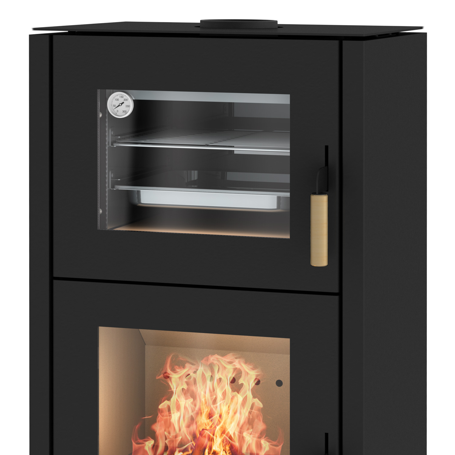 Cheminée Elite Inda Poêle à bois Acier Noir