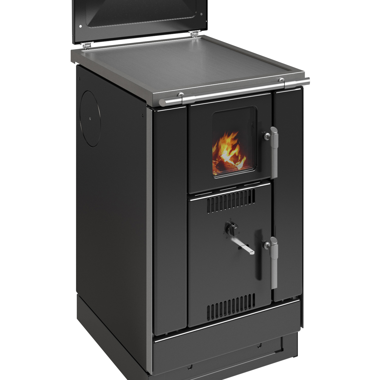Wamsler K 158 F poêle de cuisine avec échangeur d'eau Noir Plaque en acier
