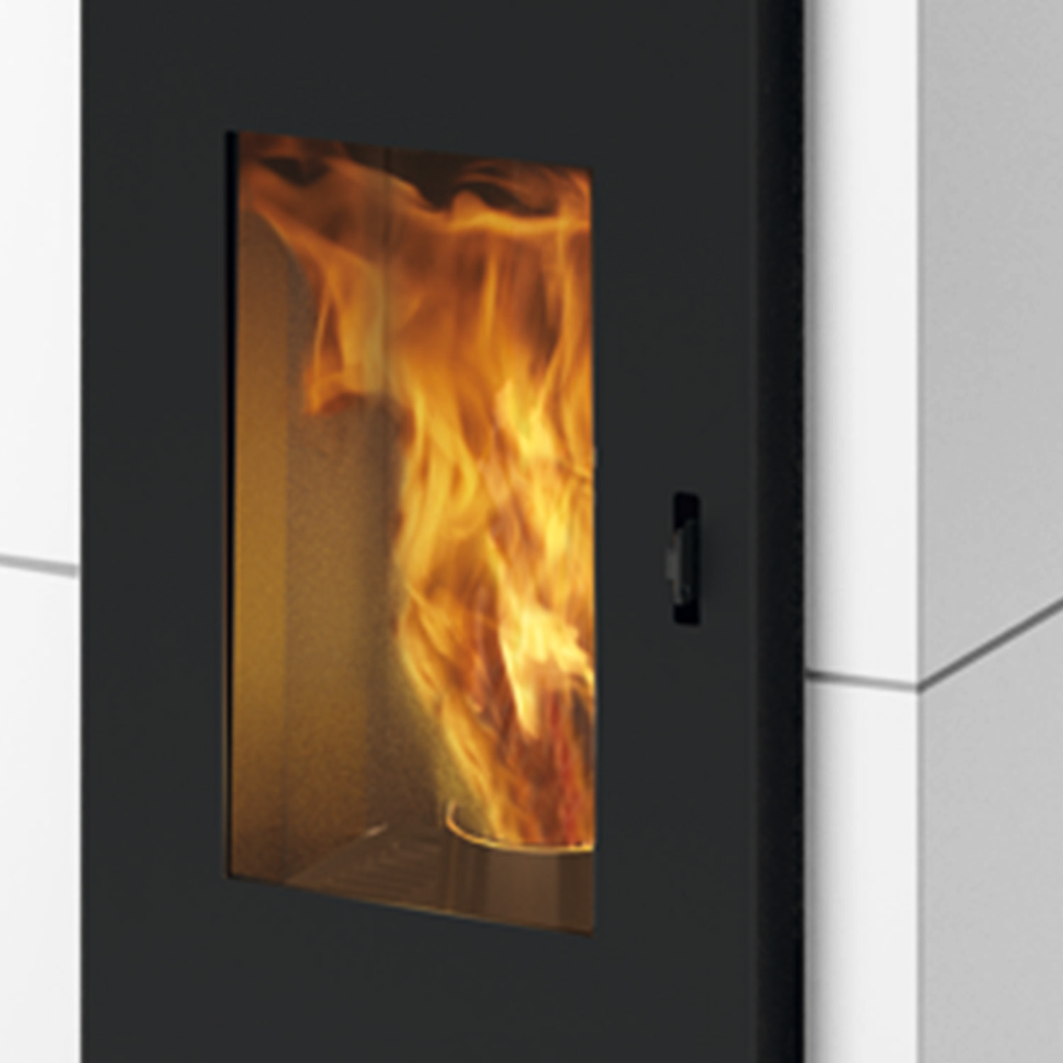 EK63 Zone 80 Evo poêle à granulés acier blanc perle