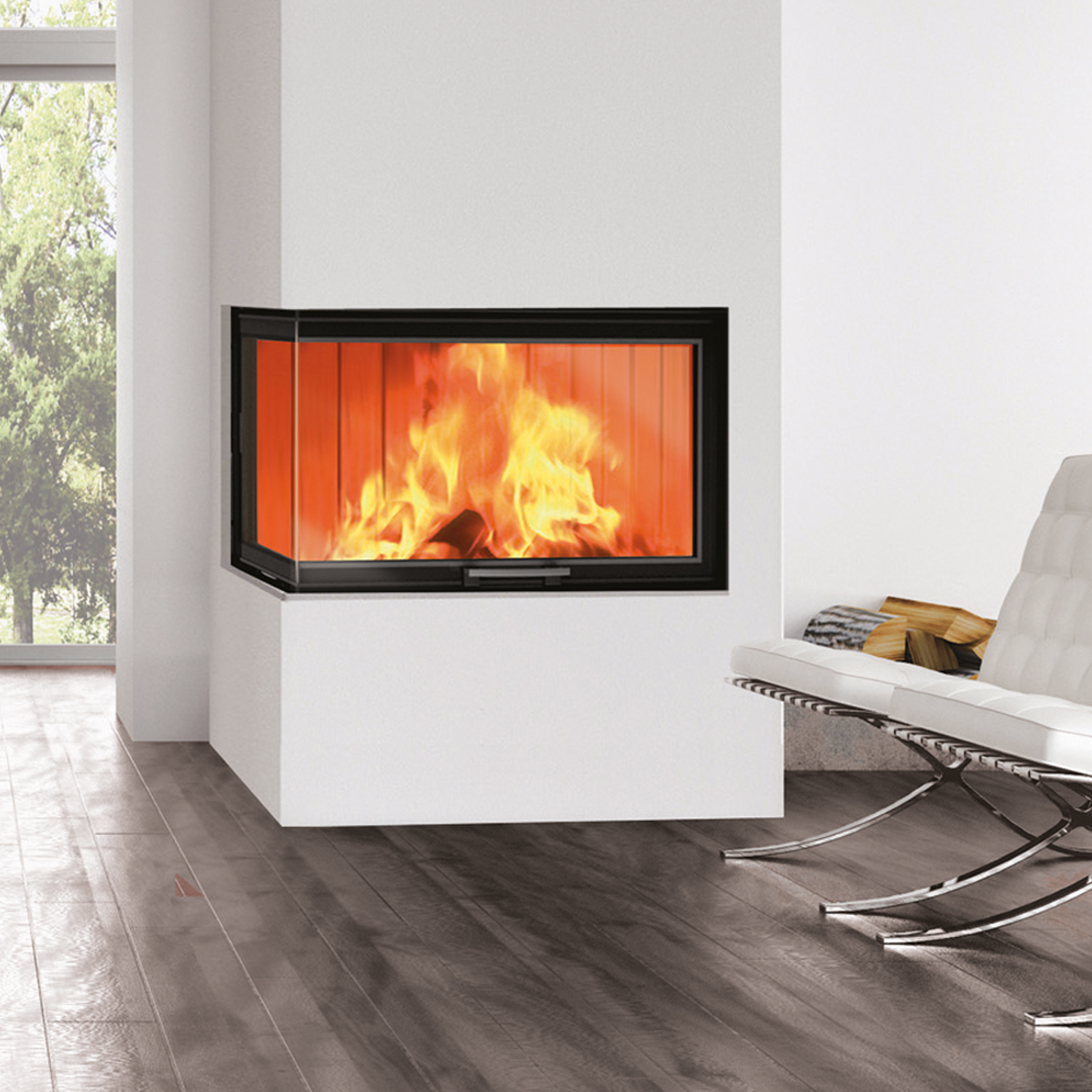 Edilkamin Windo2 95 insert de cheminée porte droite