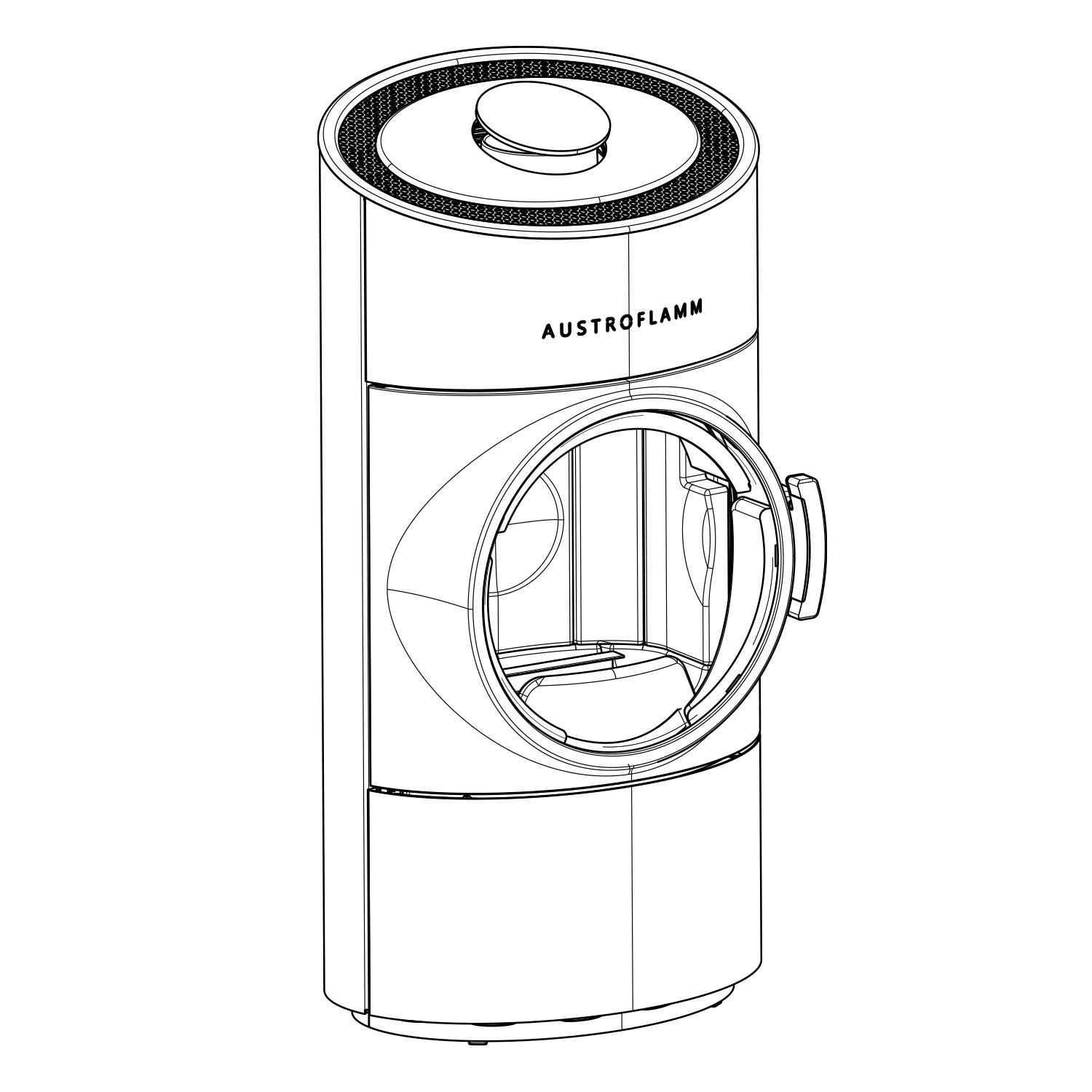 Austroflamm Clou Compact 2.0 Poêle à bois Acier Noir + 1 m³ de bois de chauffage gratuit