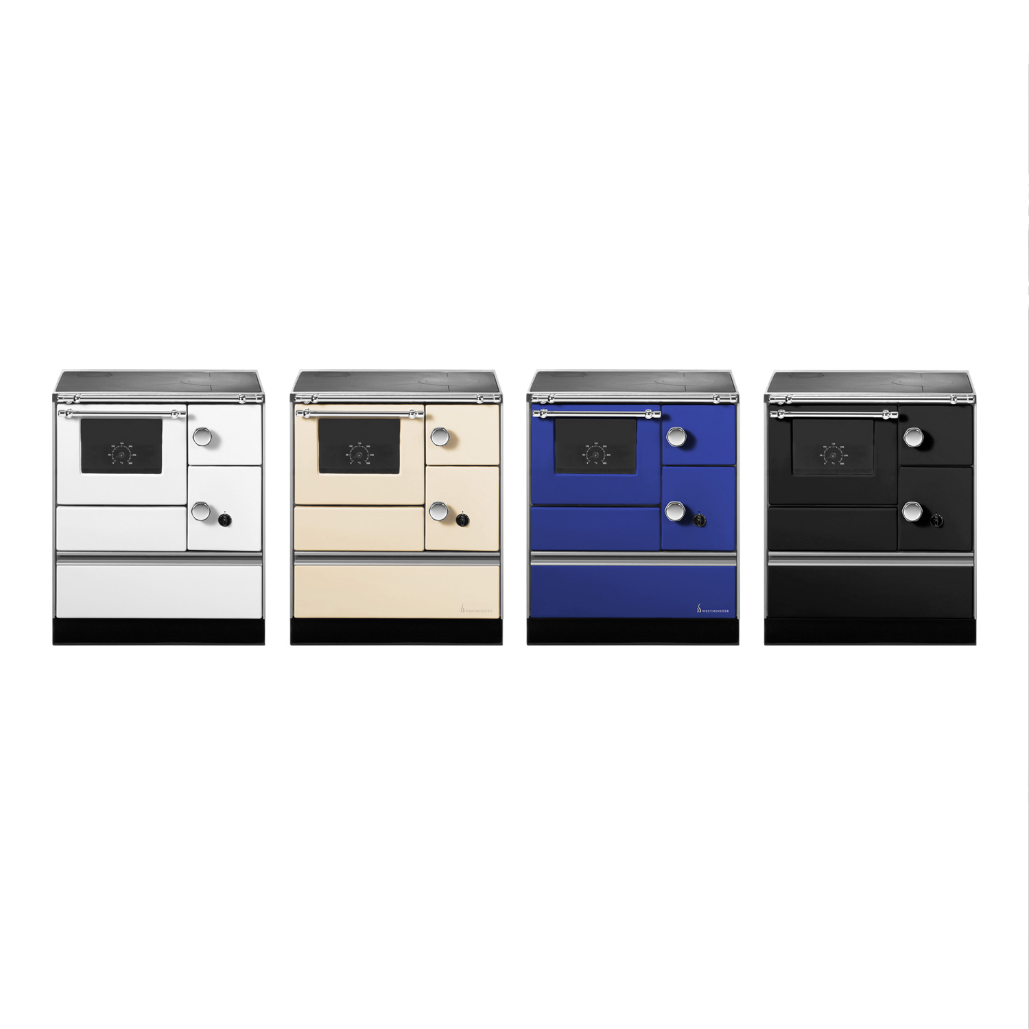 Wamsler K 176 A 70 Cuisinière en acier noir, four à gauche