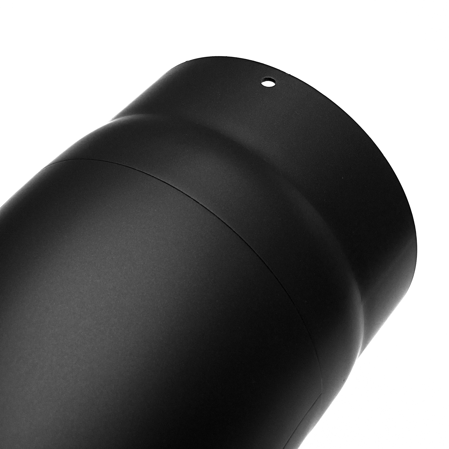 Raik Basic coude de tuyau de fumée 130mm noir 90° étiré avec porte pour tuyau de fumée / conduit de fumée