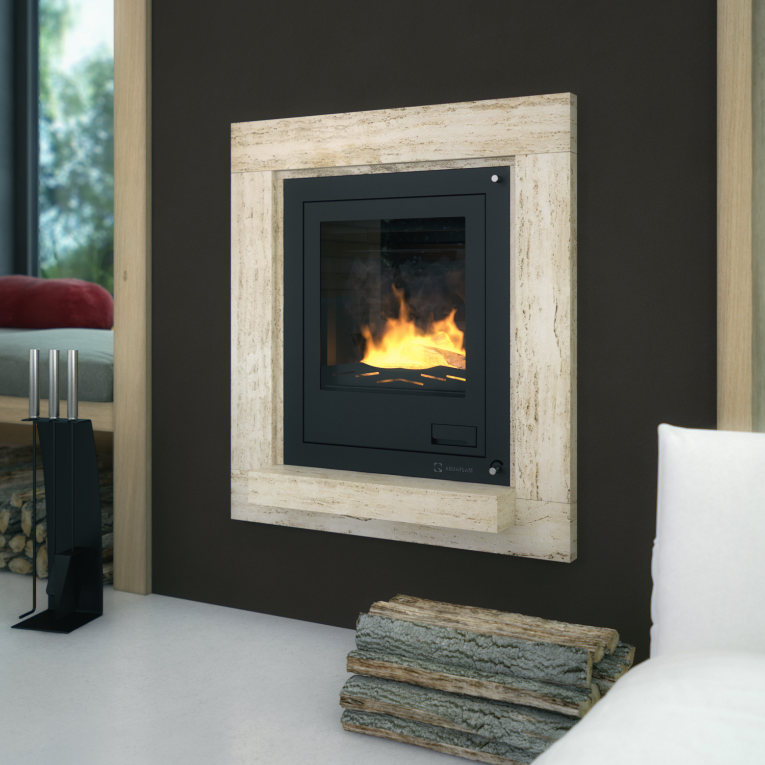 Aquaflam 17 Flat Manuel Insert de Cheminée avec Échangeur de Chaleur à Eau