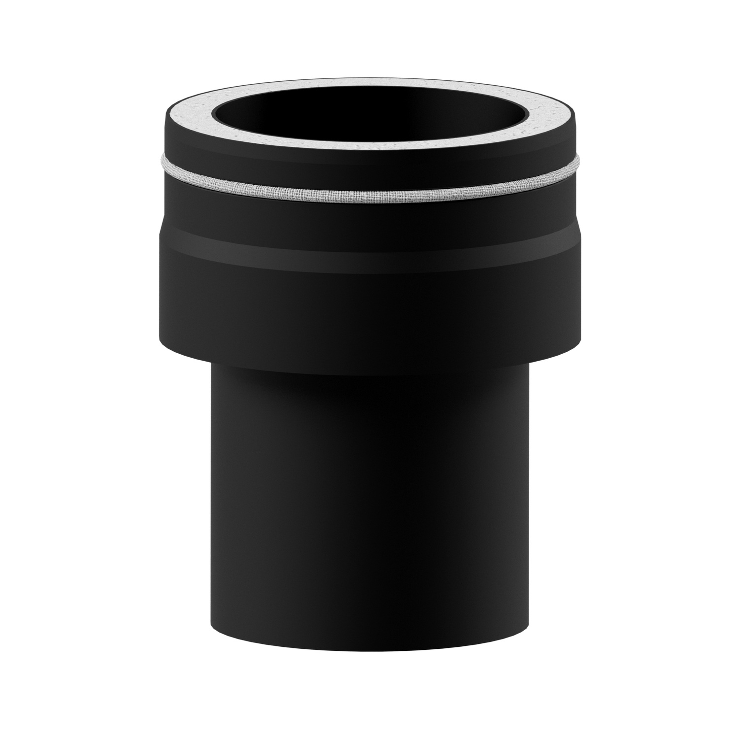 Raik Lifestyle DUO pièce de raccordement de poêle 120mm noir intérieur raccourcissable pour tuyau de fumée / conduit de fumée