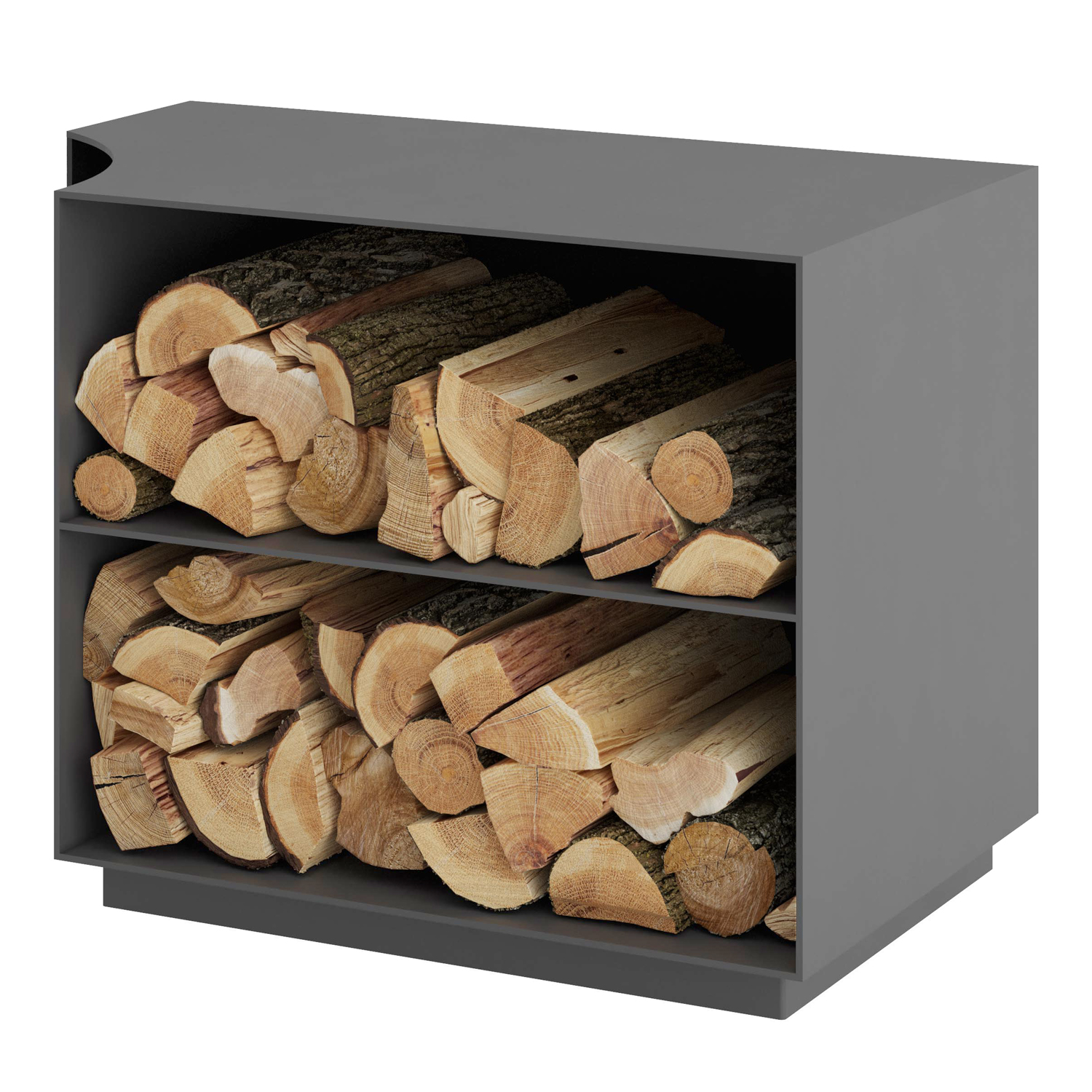 Spartherm compartiment range-bûches pour Passo XS côté droit titane