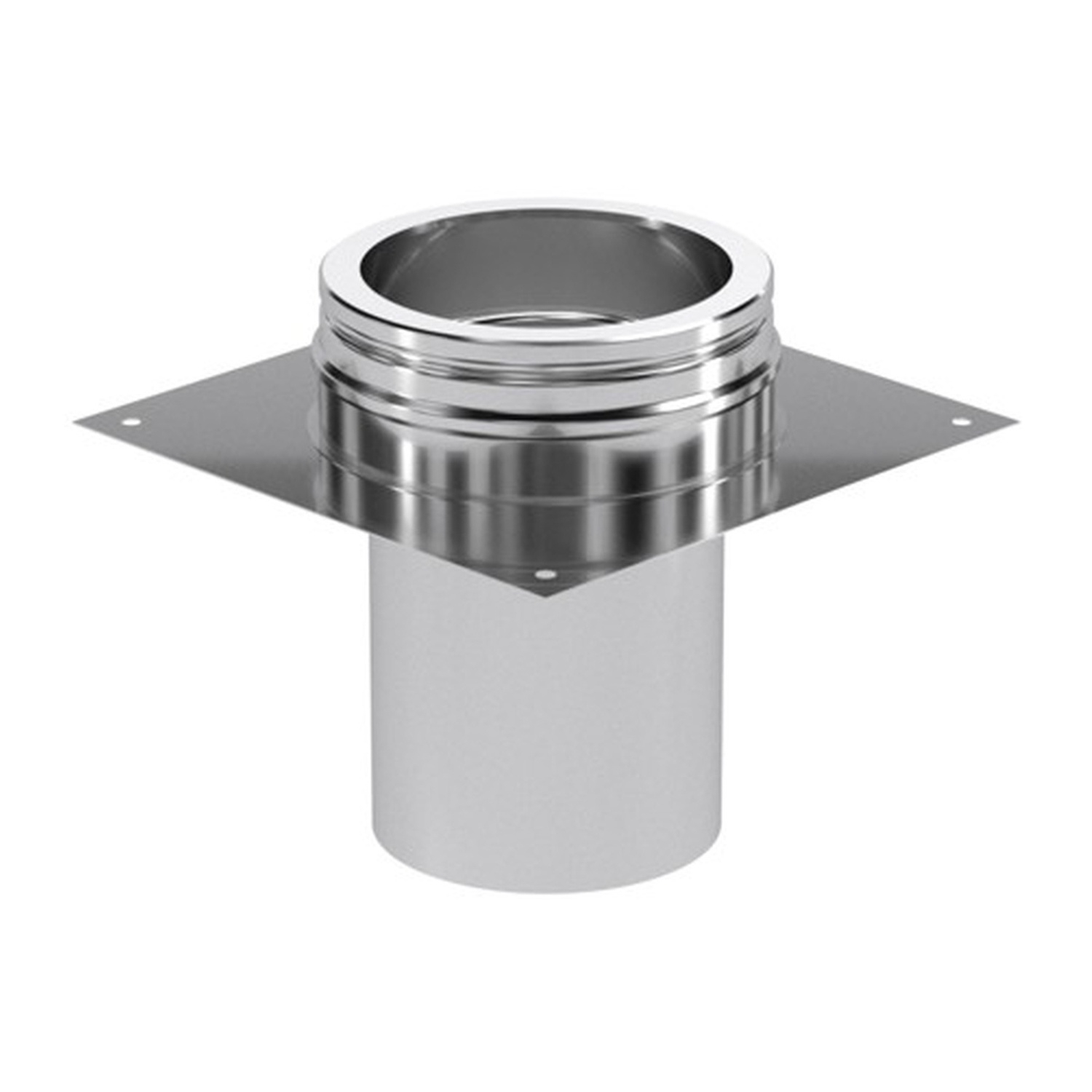 Schiedel plaque de base ouverte ICS Ø200 mm pour rallonge de conduit de cheminée double paroi brillant