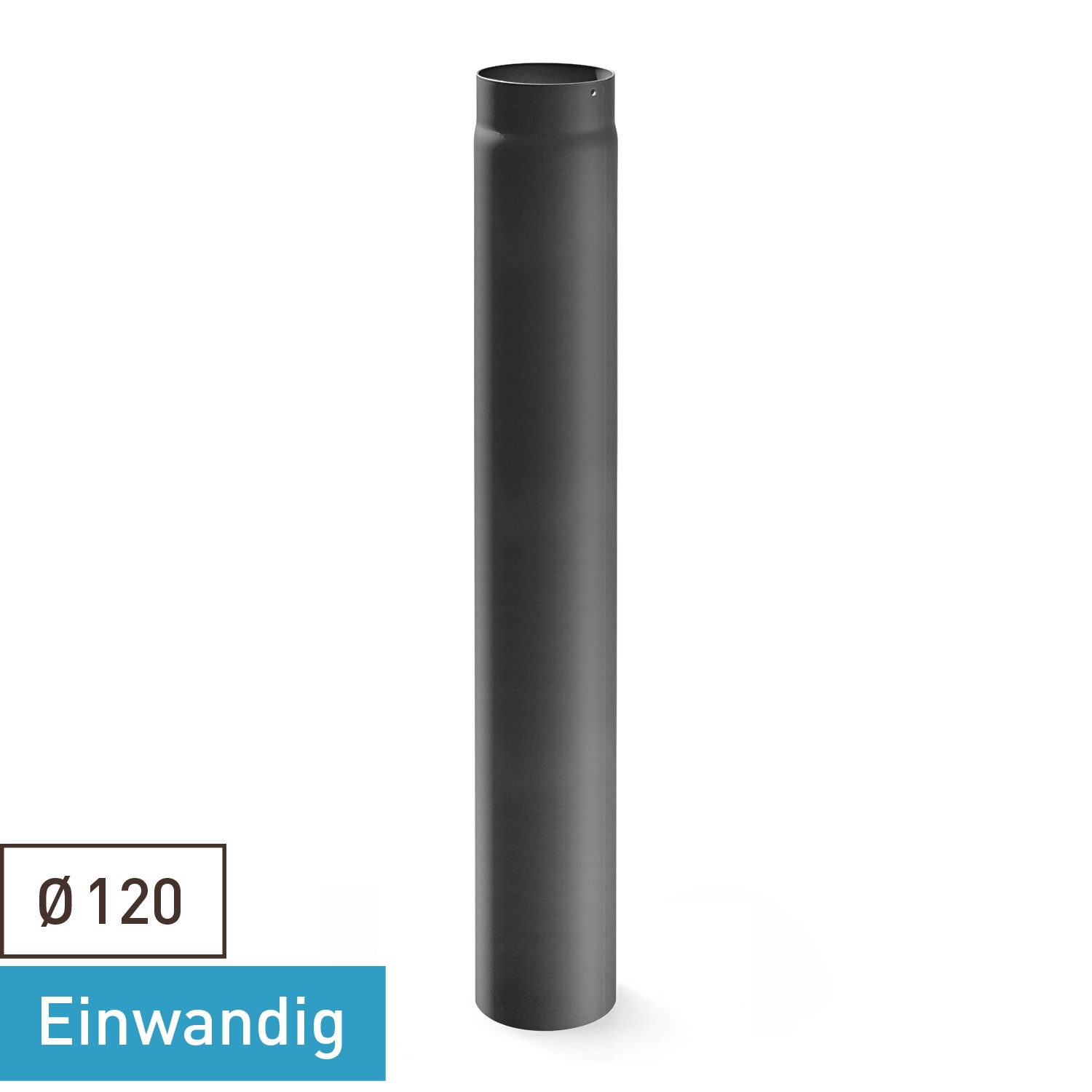 Raik Basic élément de longueur 120mm gris fonte L: 1000mm pour tuyau de fumée / conduit de fumée