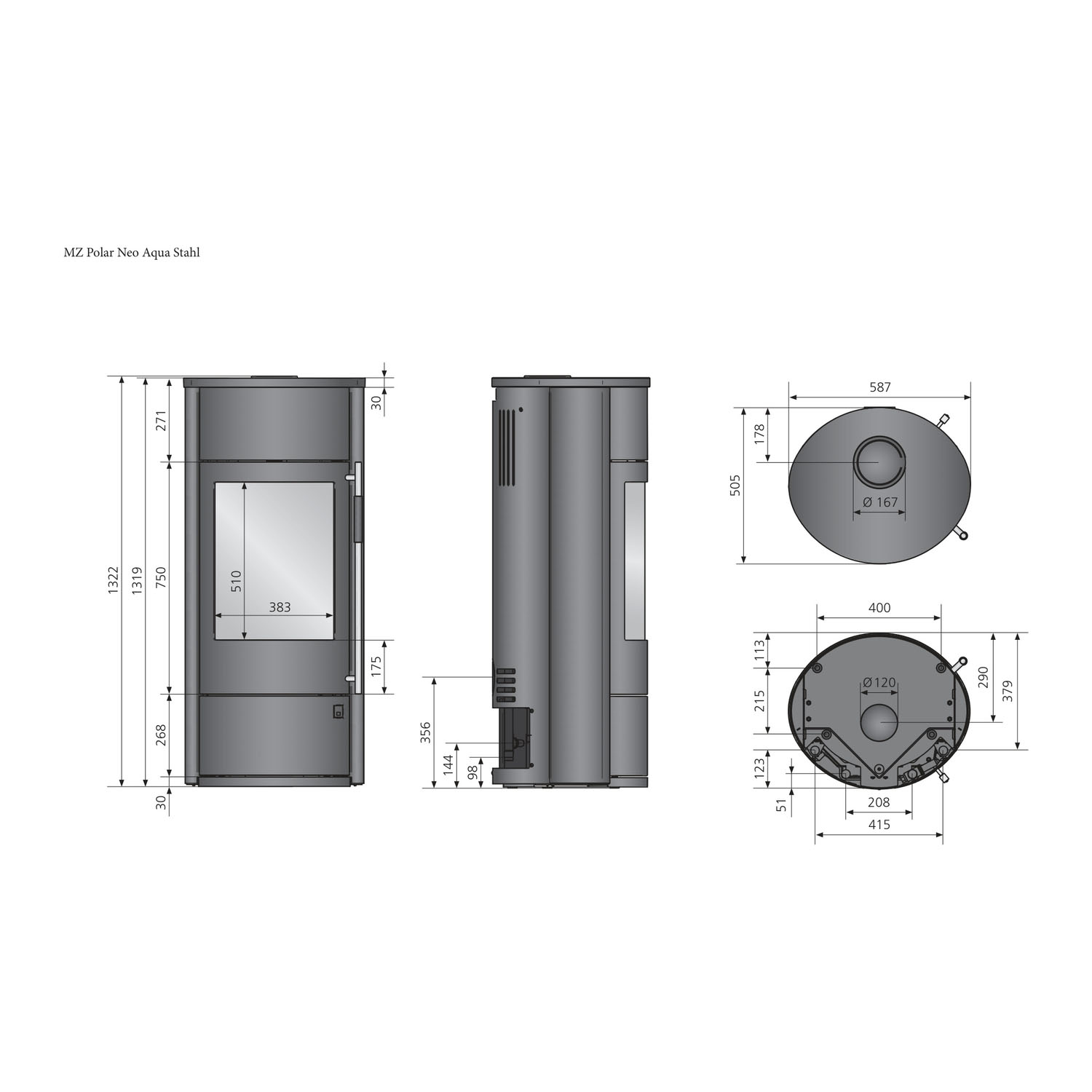 Oranier Polar Neo Aqua wasserführender Kaminofen