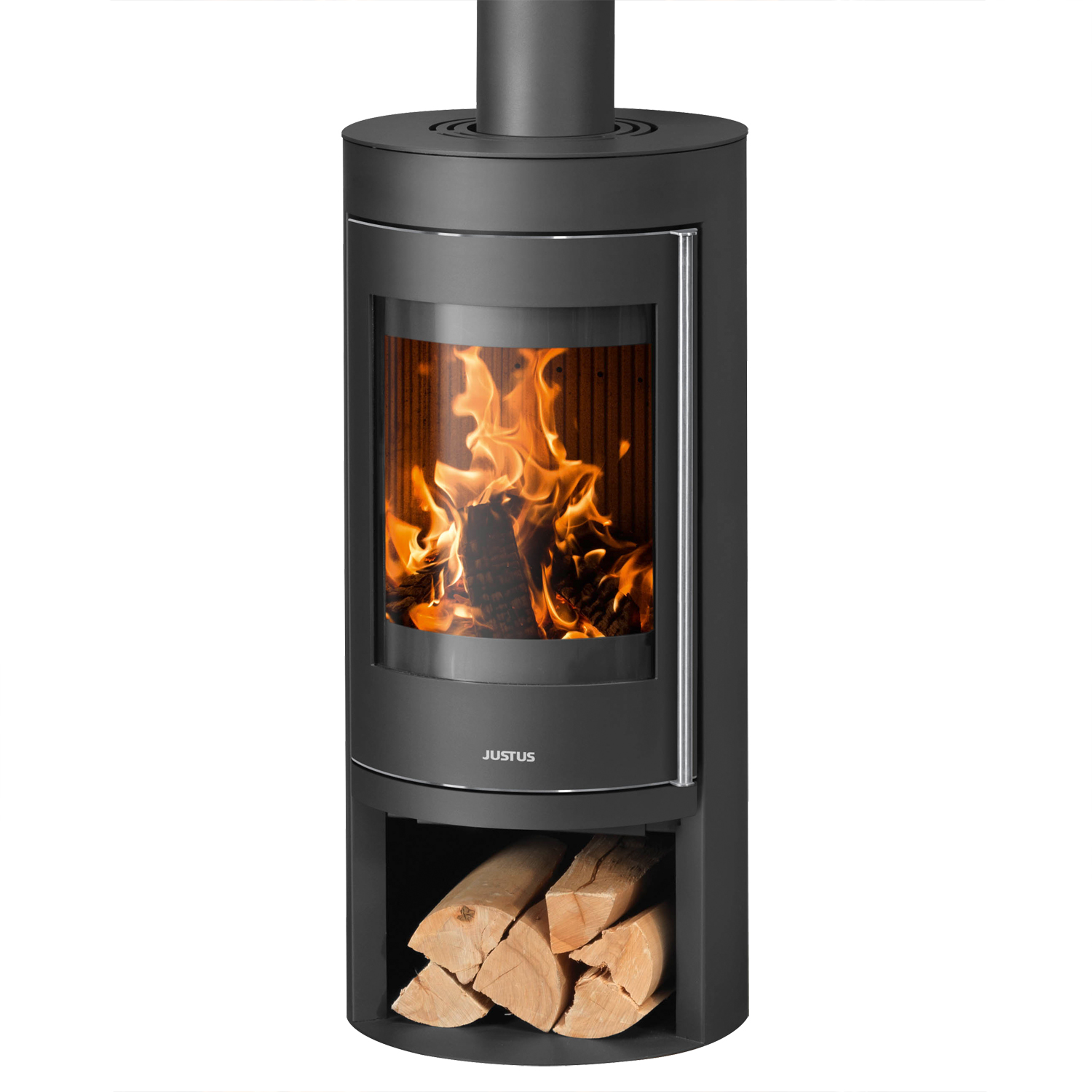 Justus Mino 2.0 Poêle à bois Acier Noir