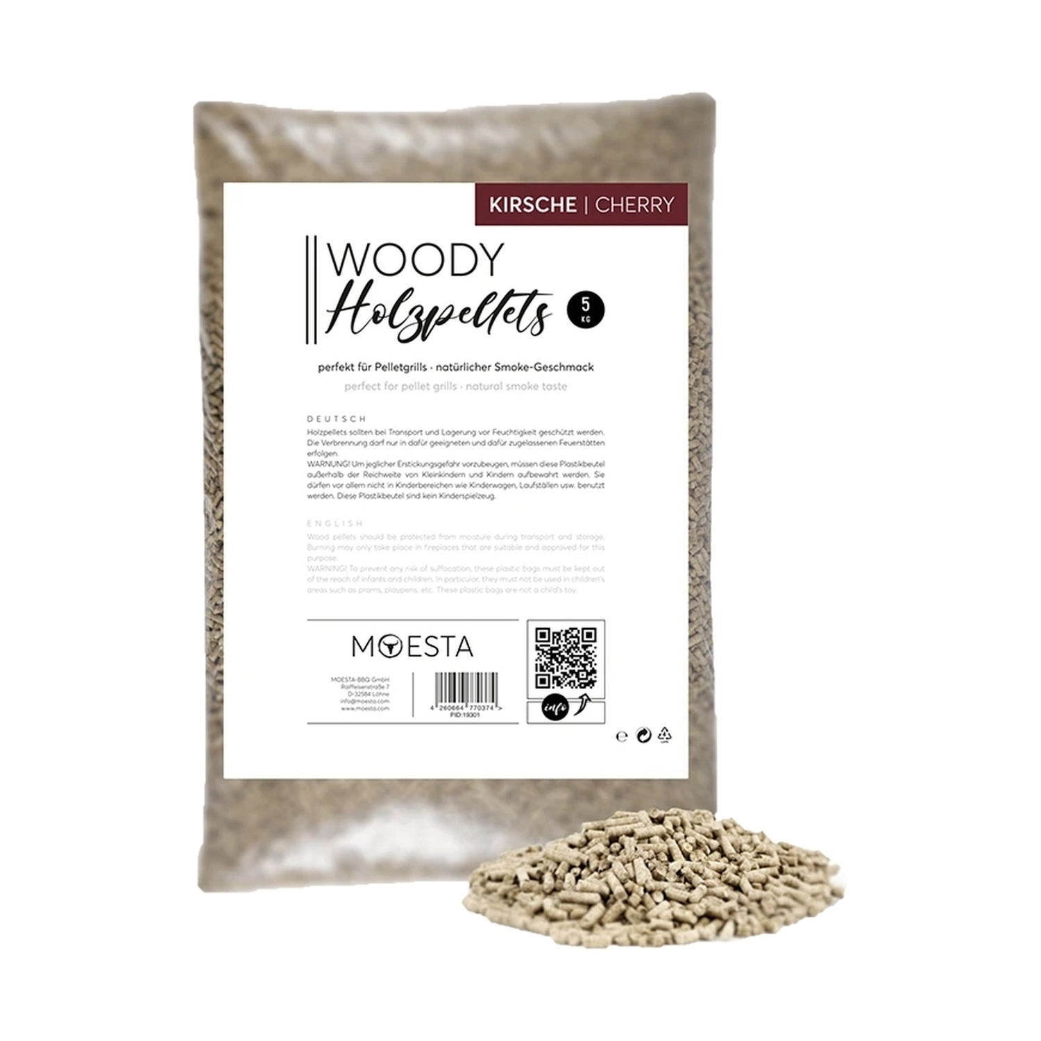 Moesta granulés de bois cerise 5 kg