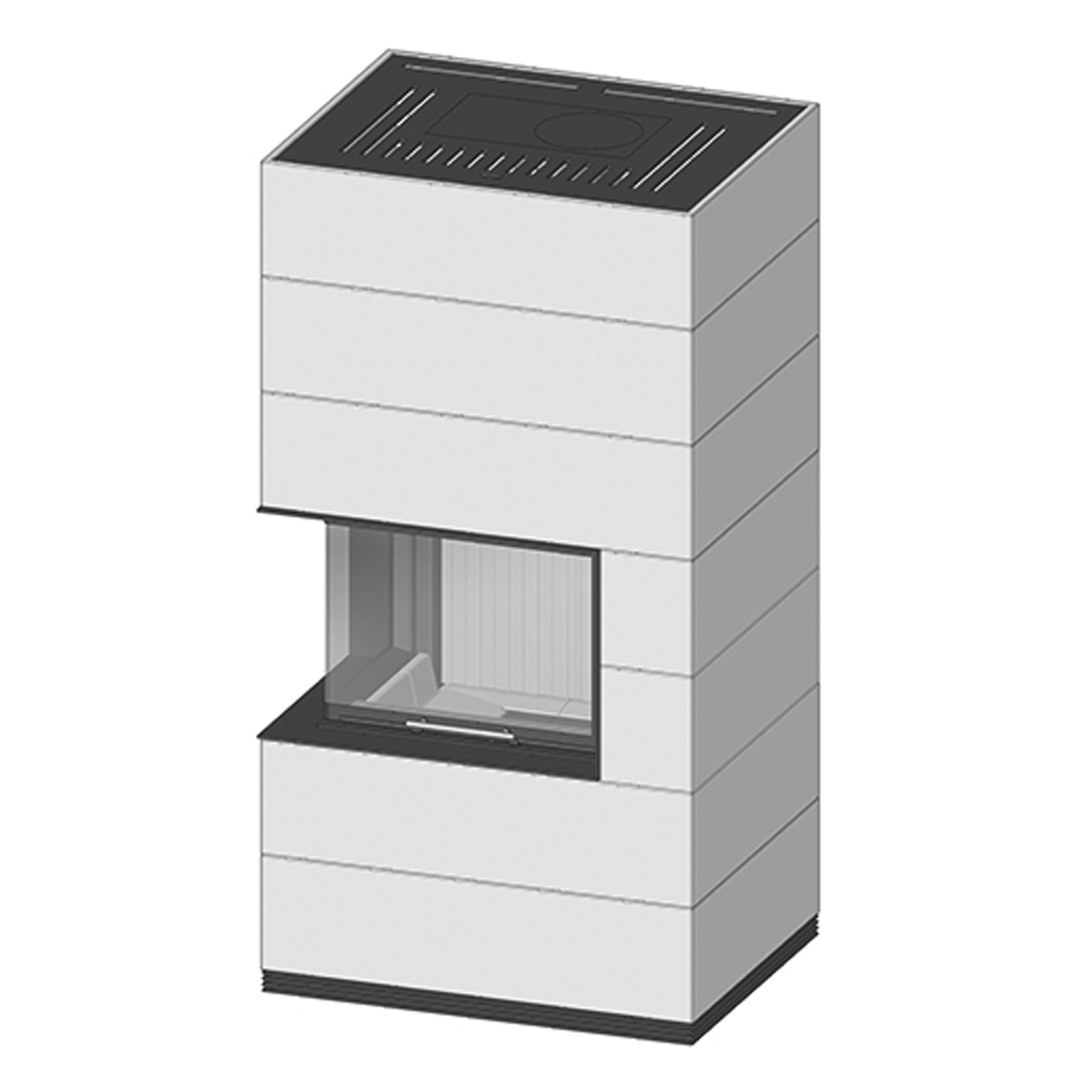 Spartherm Kit de construction de cheminée à bois SIM 2/3 Varia 2Lh-4S Béton fin