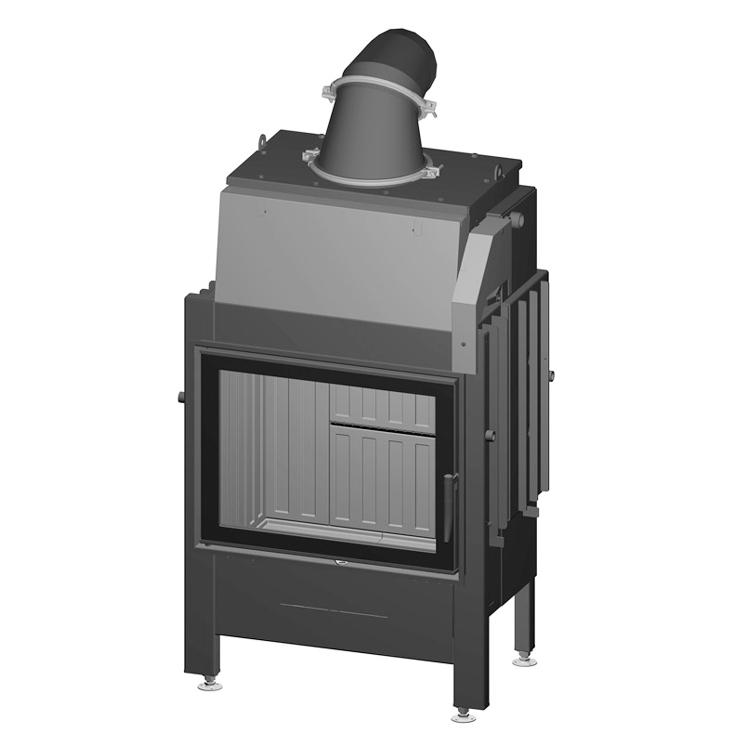 Spartherm Varia 1V H2O XL 9 kW insert de cheminée à eau à gauche
