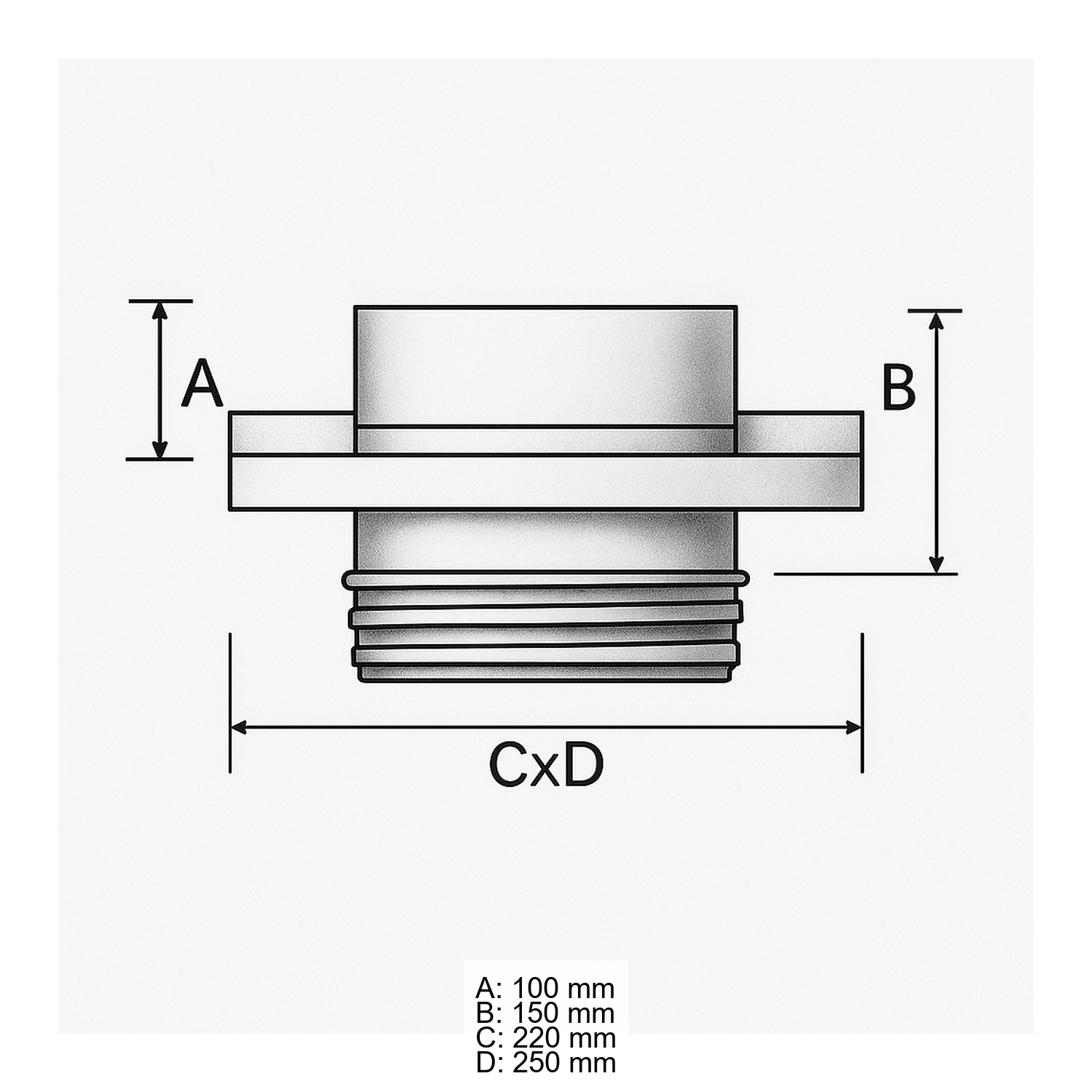 Schiedel PRIMA PLUS plaque de support Ø113 mm simple paroi mat