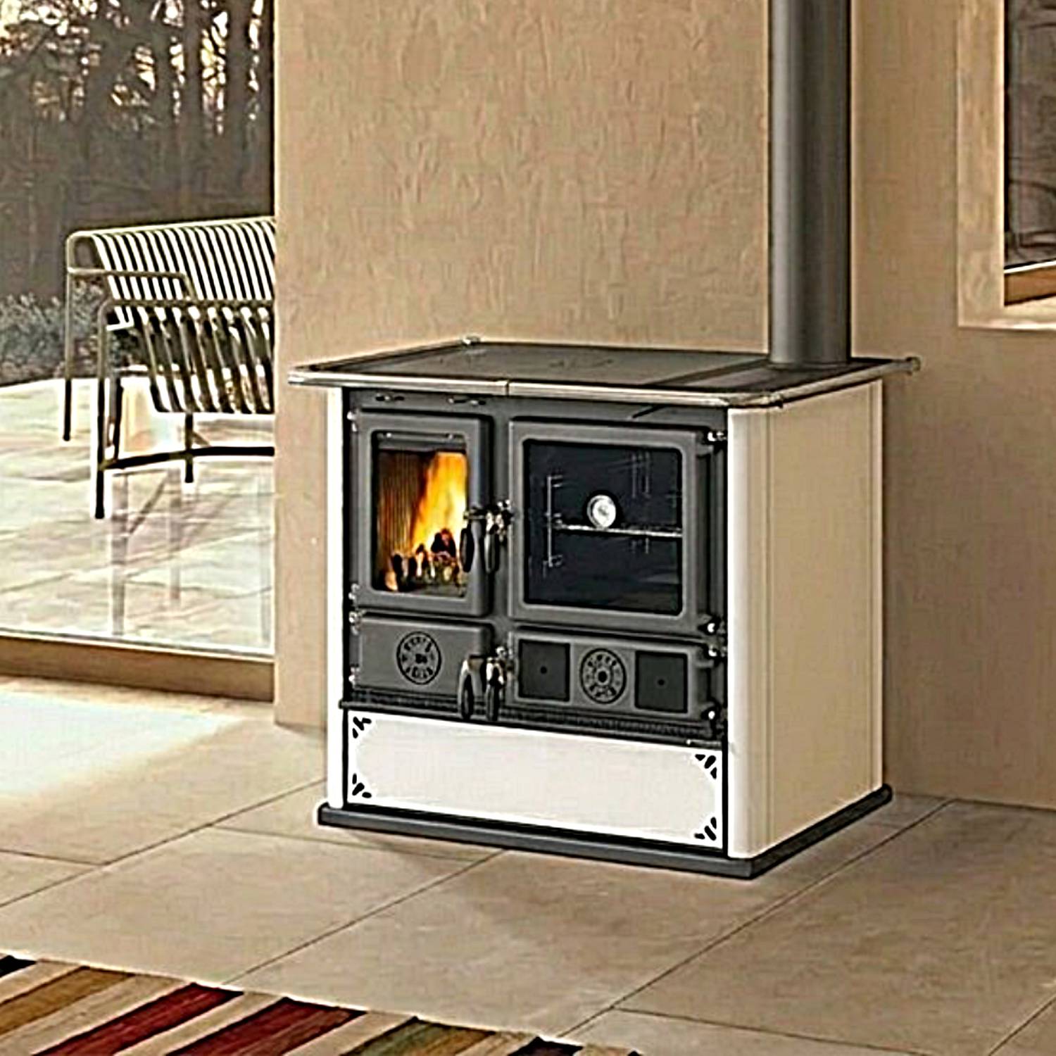 La Nordica ROSA.16 STEEL - Anthracite Noir cuisinière à bois