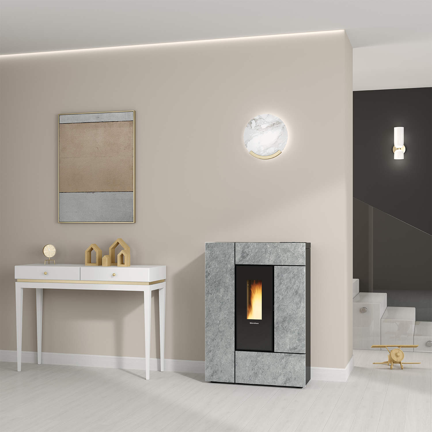 Extraflame Evolution Line Gabriella Plus poêle à granulés pierre naturelle