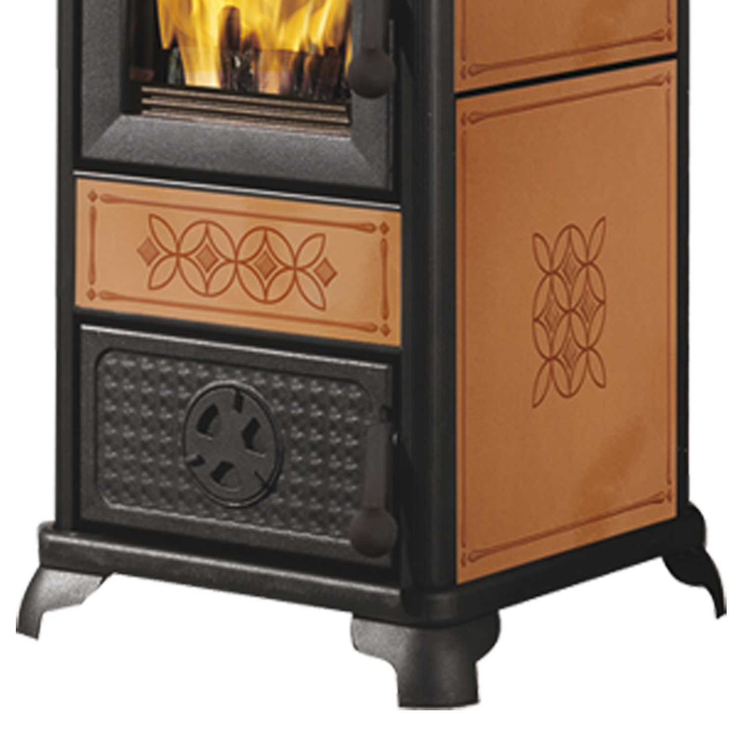 EK63 Decor Evo Poêle à bois céramique cuir