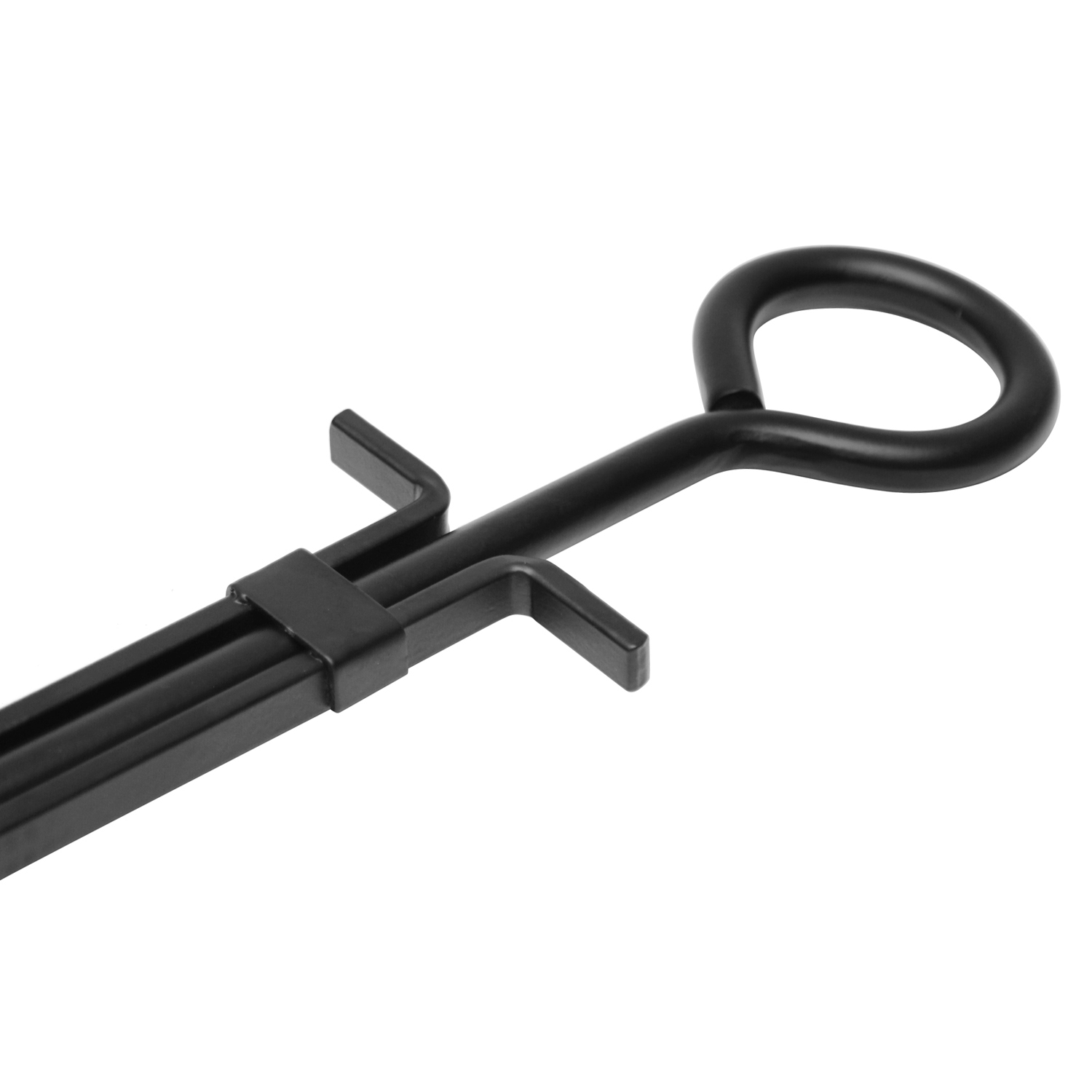 Raik Étagère à bois & Ensemble d'accessoires de cheminée Wilhelm, 4 pièces, noir, 74 cm
