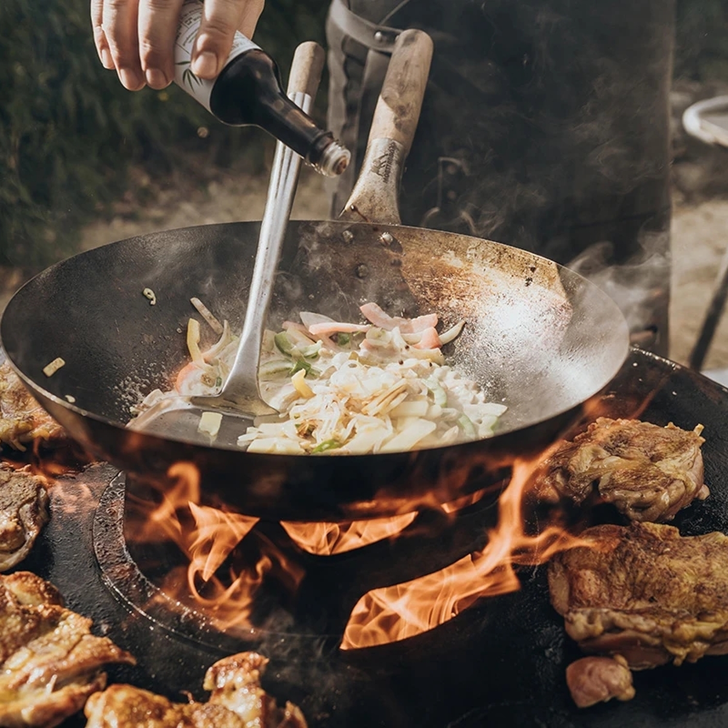 Moesta couronne wok pour disque BBQ