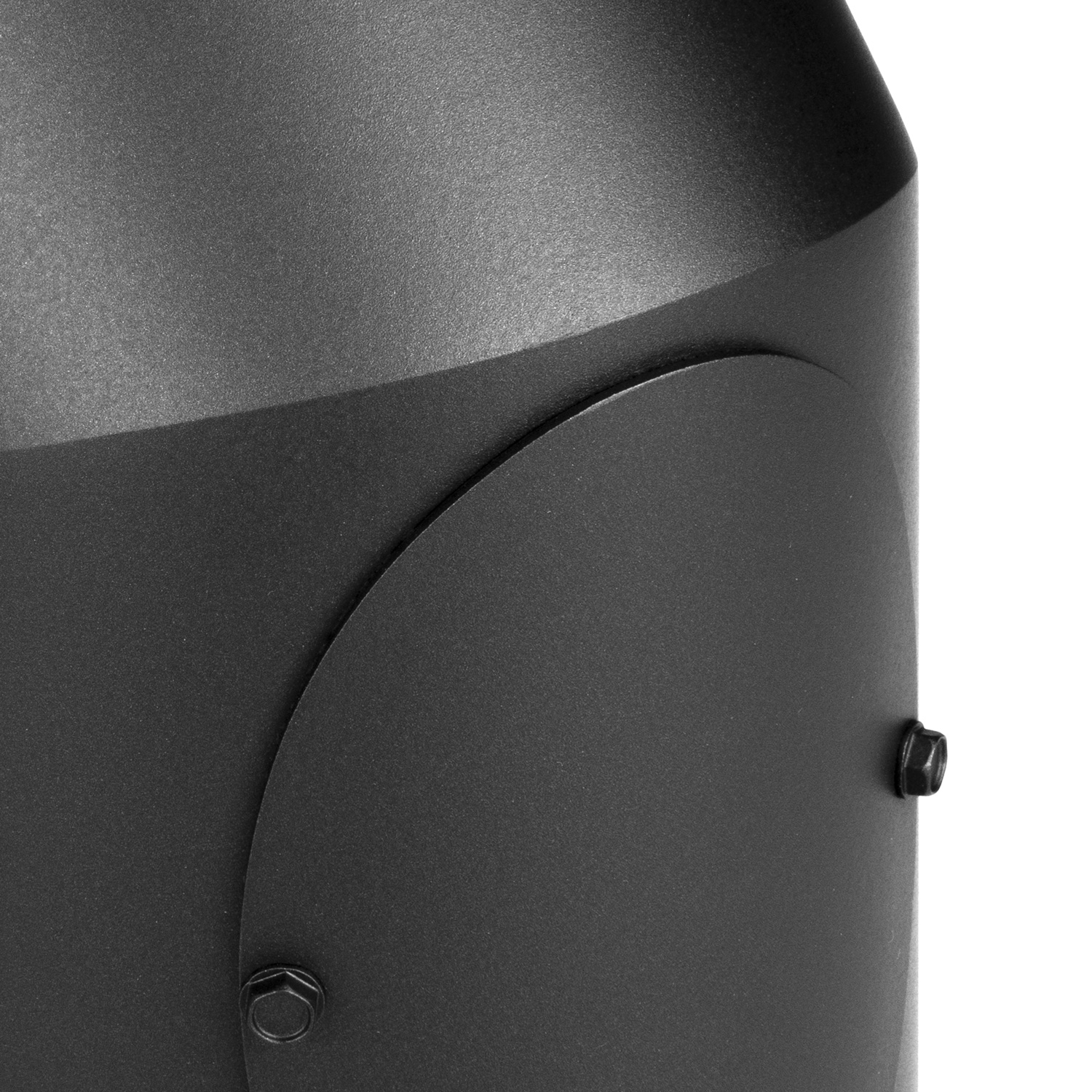 Raik tuyau de fumée / tuyau de poêle coudé 130 mm - 45° noir avec porte