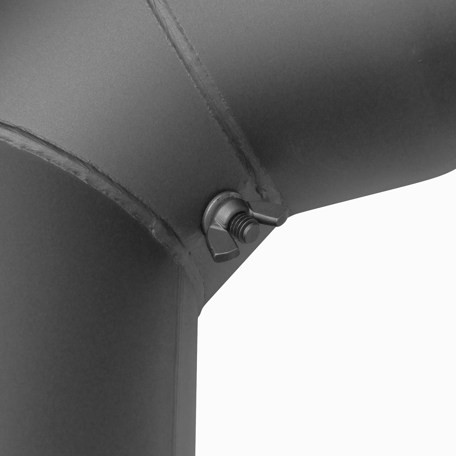 Coude de conduit de fumée Raik / Tuyau de poêle 130 mm - 90° avec ouverture de nettoyage gris fonte