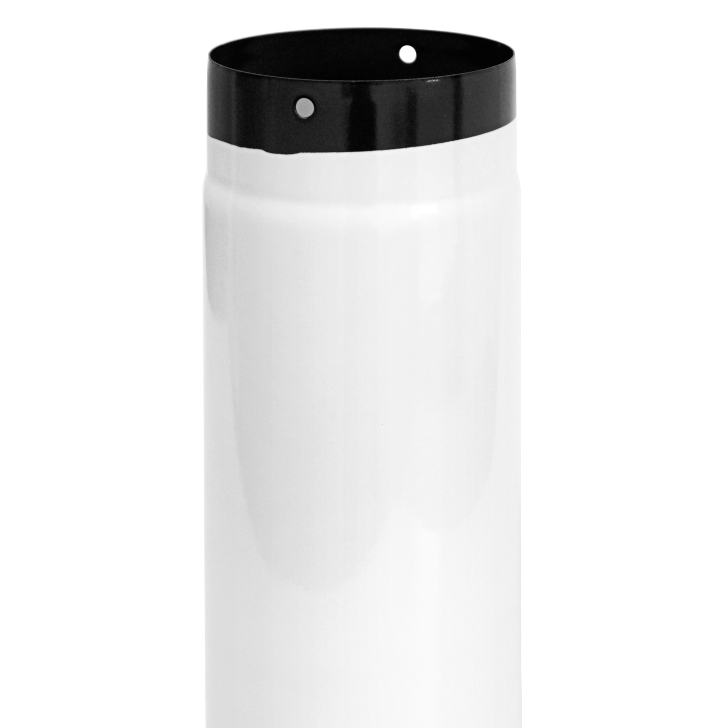 Tuyau de fumée / Tuyau de poêle émaillé 130mm - 1000mm Blanc
