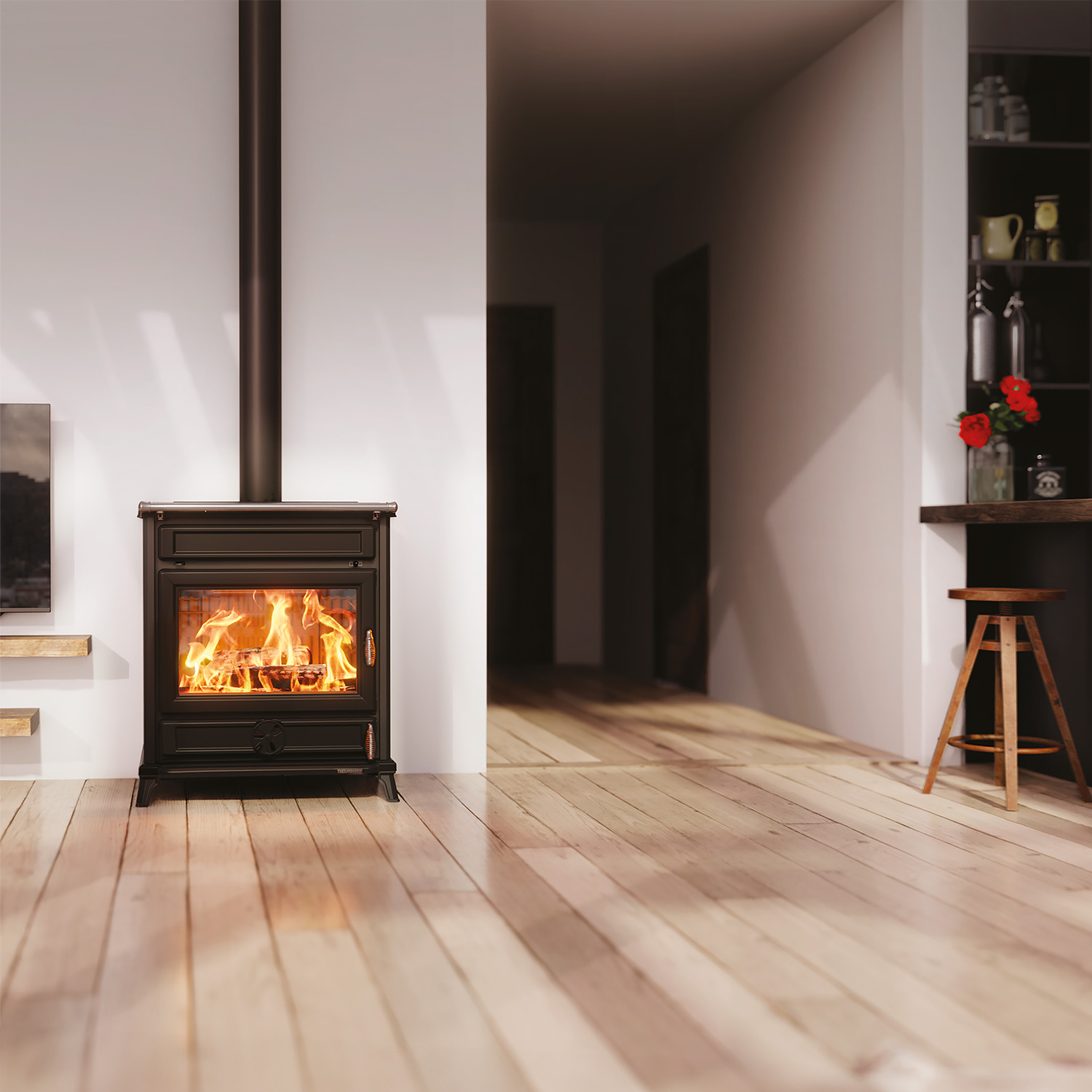 Thermorossi Agora Evo6 poêle à bois noir