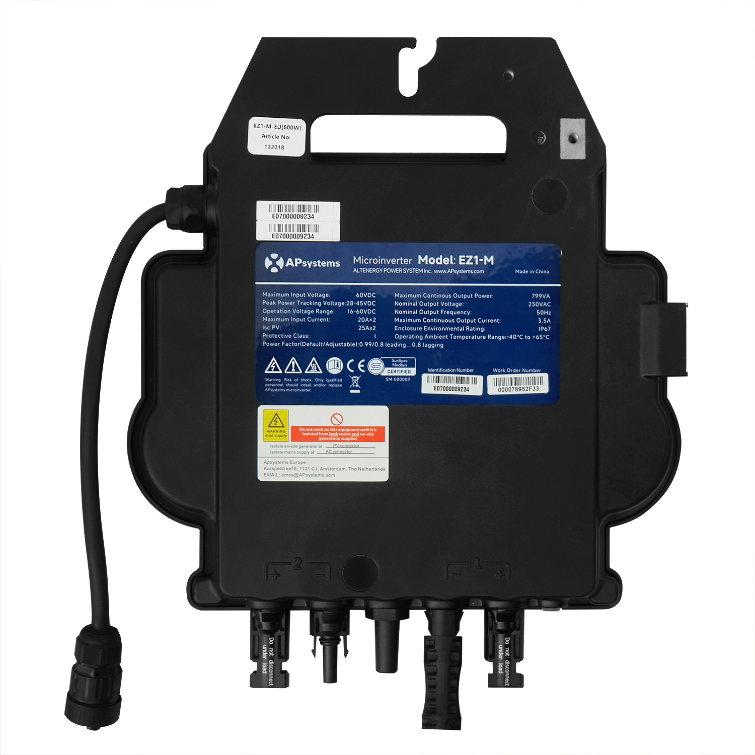 Kit complet de centrale solaire de balcon 600/800 W avec support