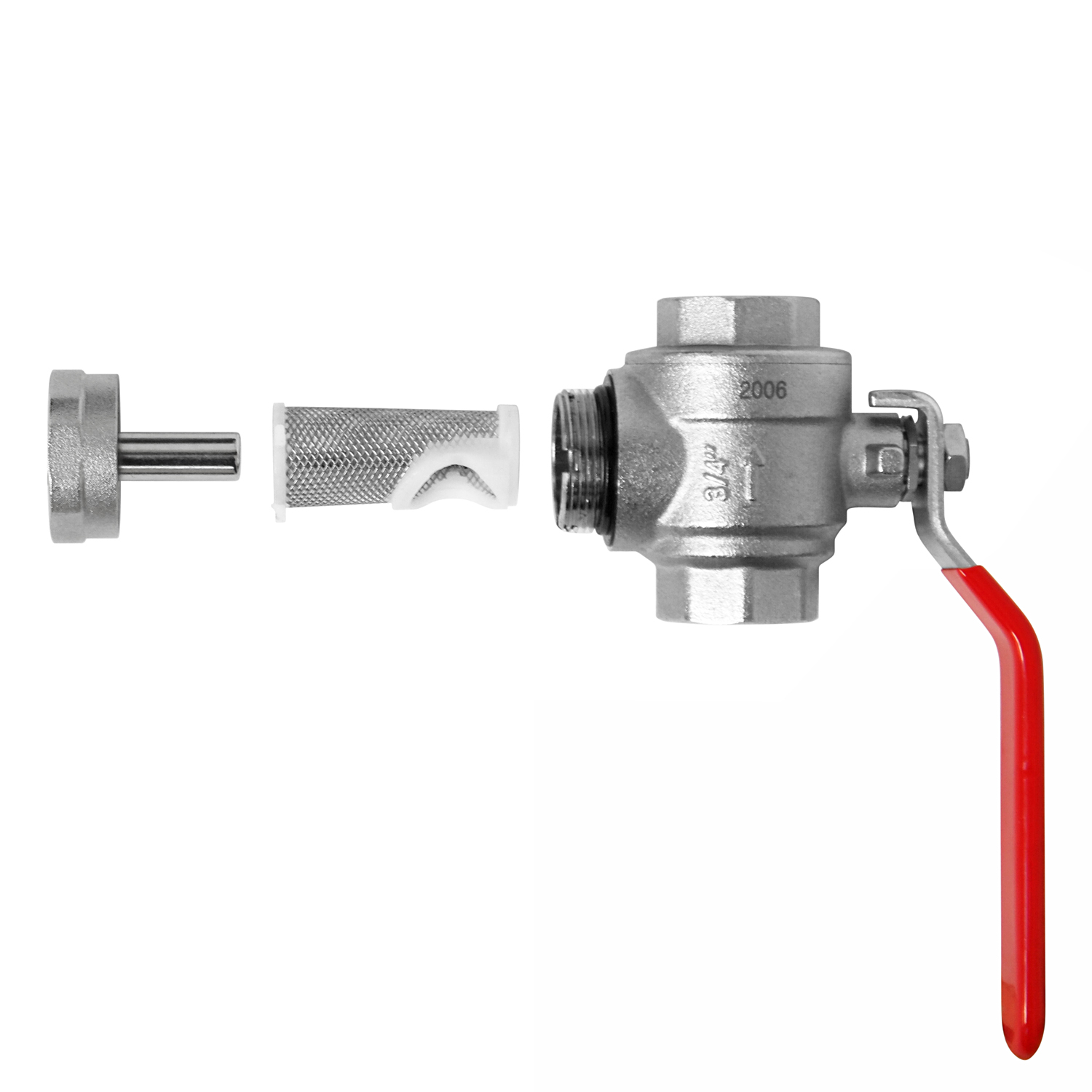 Regulus Filtre à bille magnétique 3/4", vanne à bille avec filtre et aimant