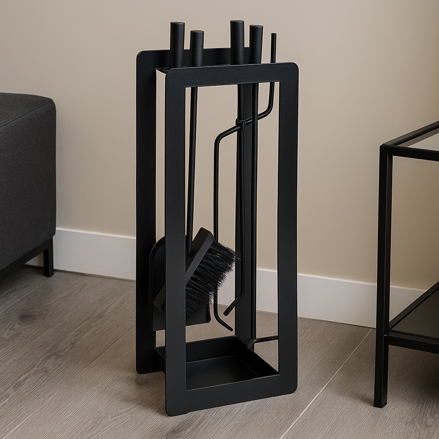 Raik Ensemble d'Accessoires de Cheminée Theodor, 4 pièces, noir