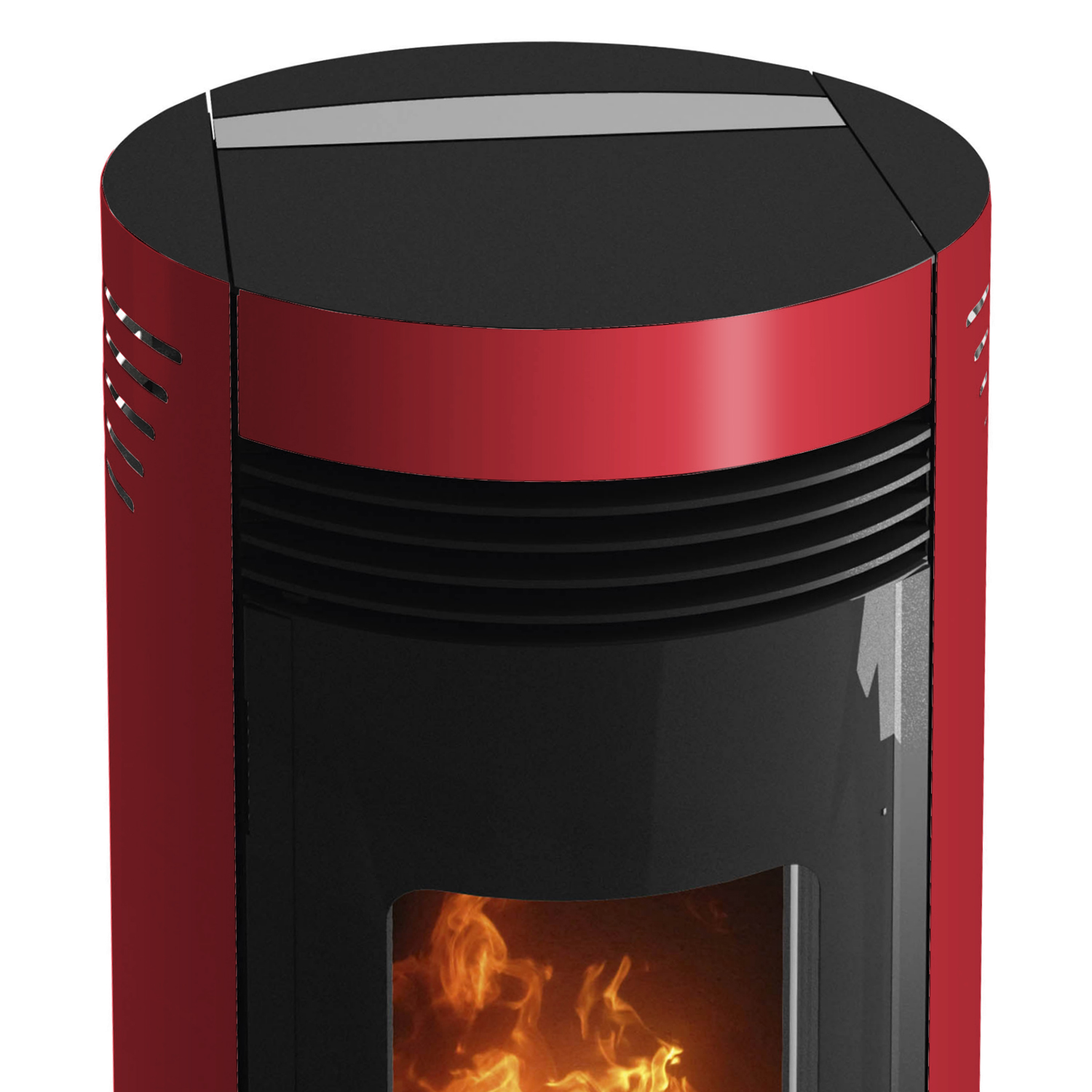 Oranier Sando 50 Poêle à granulés Rouge Bordeaux