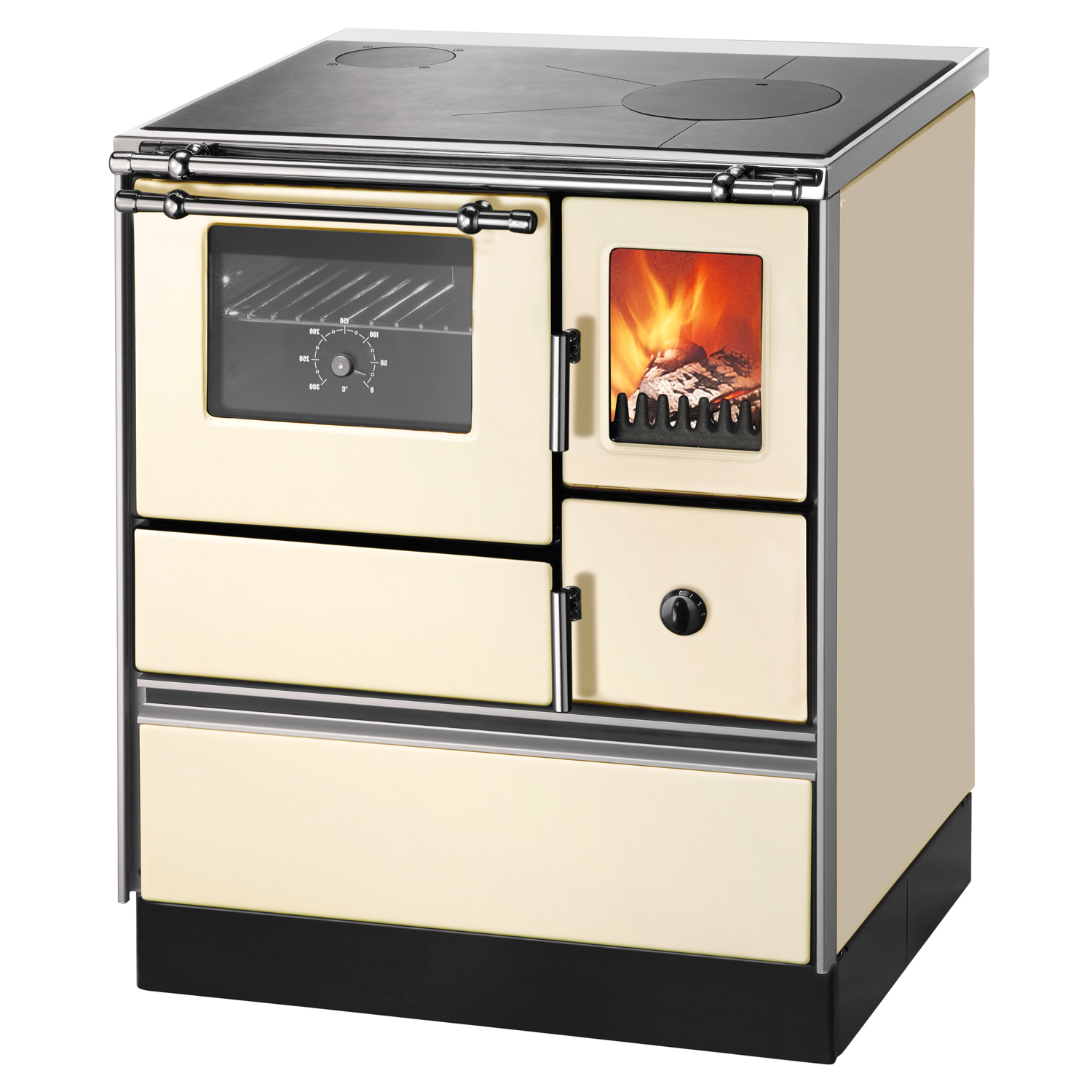 Wamsler K 176 F/A 70 Cuisinière en acier ivoire, four à gauche