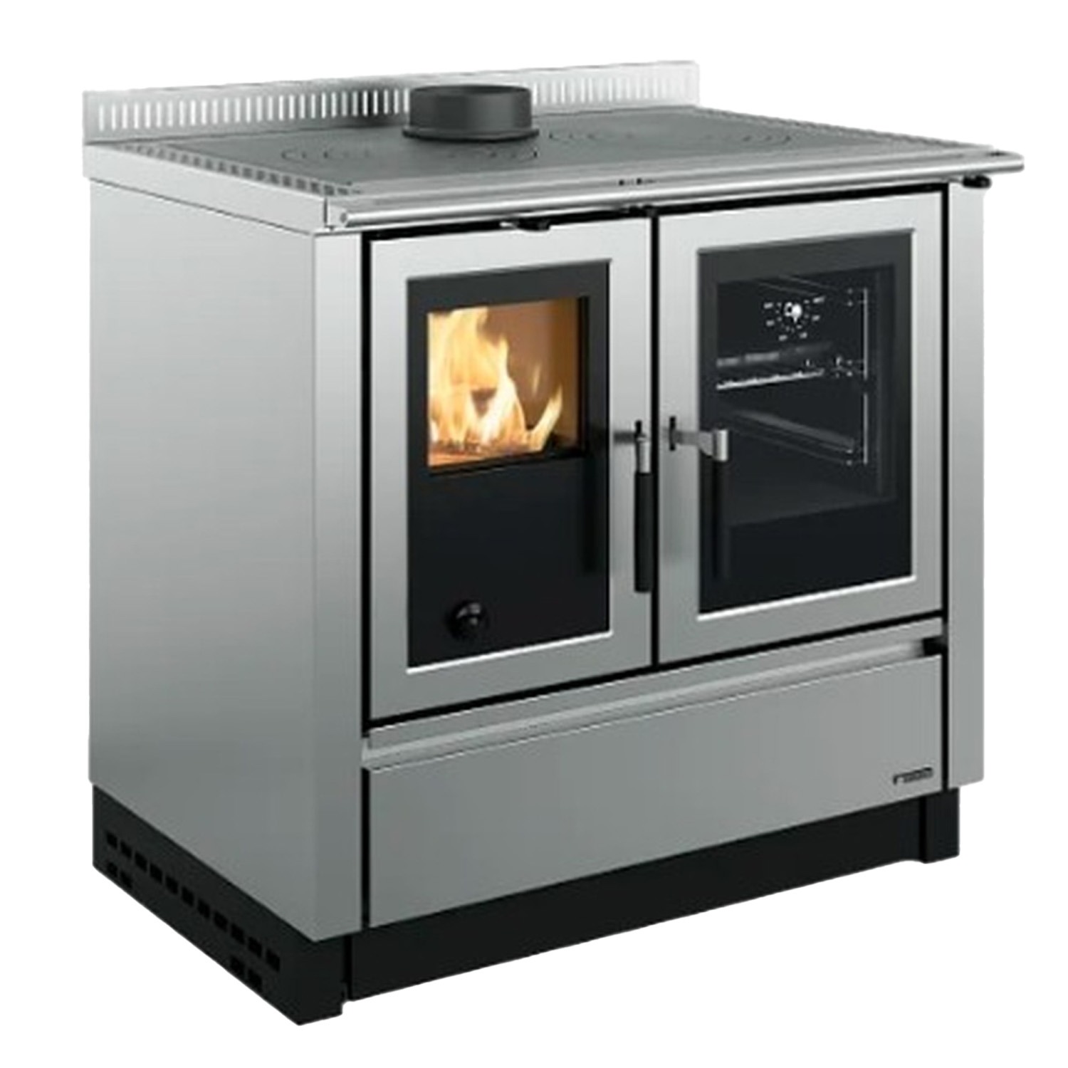 La Nordica VENEZIA.16 - cuisinière à bois en acier inoxydable
