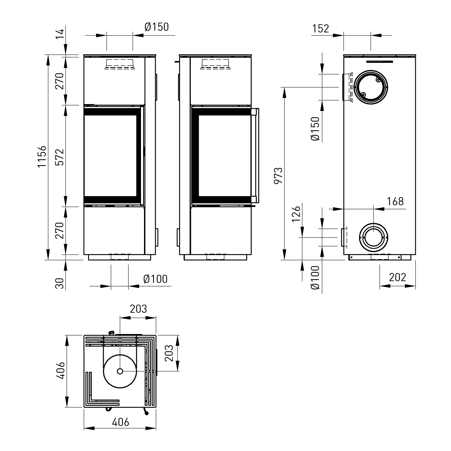 Spartherm Piko S Poêle à bois Blanc